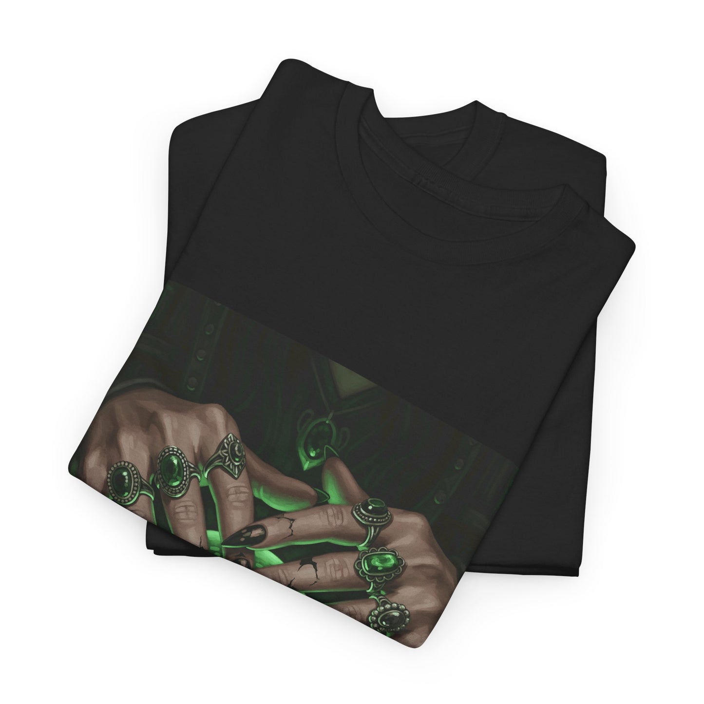 Sorceress's Grasp: Glowing Crystal Ball & Dark Witch Hands