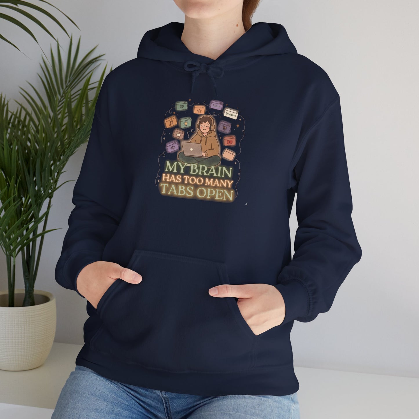 Dopamine at Midnight | ADHD Lofi Glow Aesthetic Hoodie
