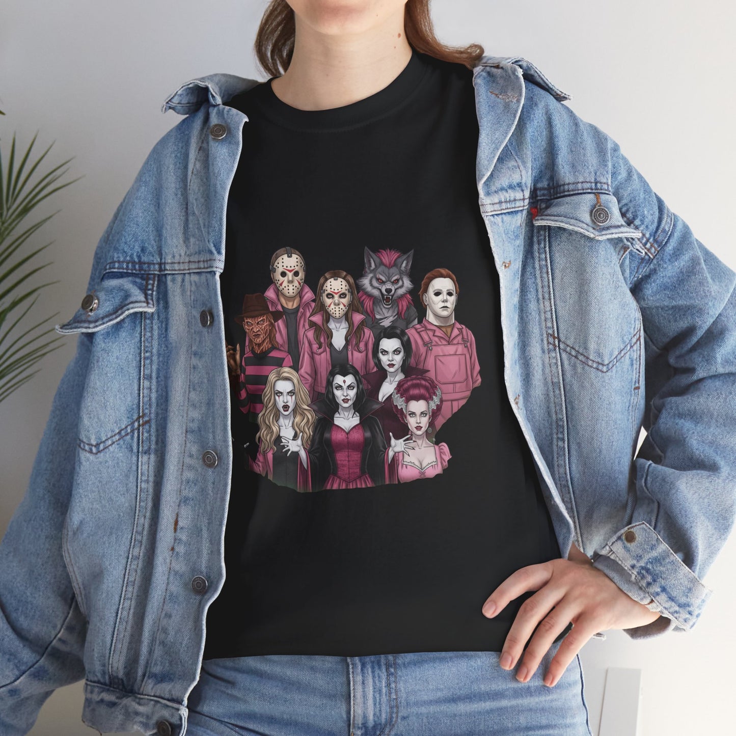 Horror Villains Breast Cancer Awareness Tee