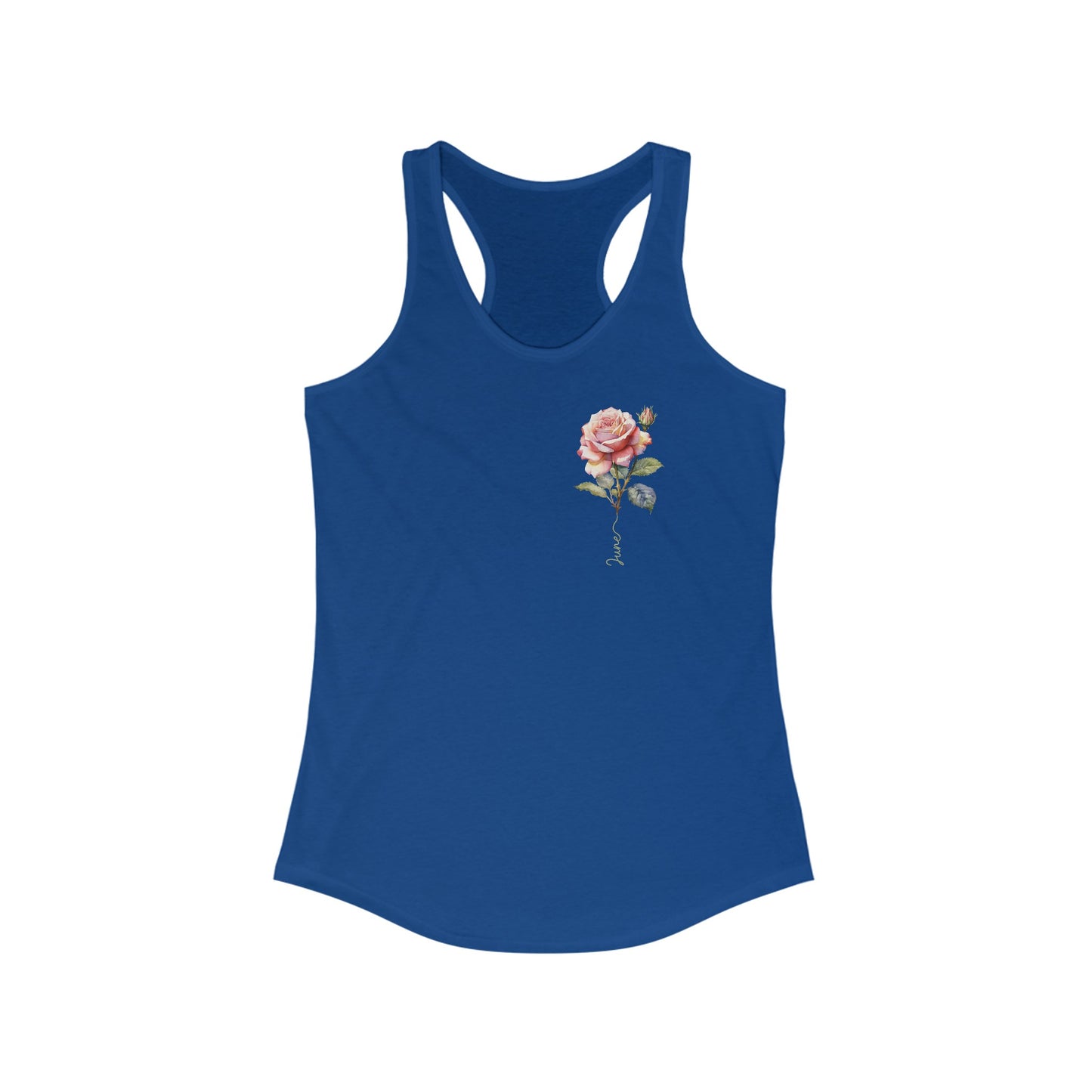 June Birth Flower Elegance - Women’s Artistic Rose Tank Top