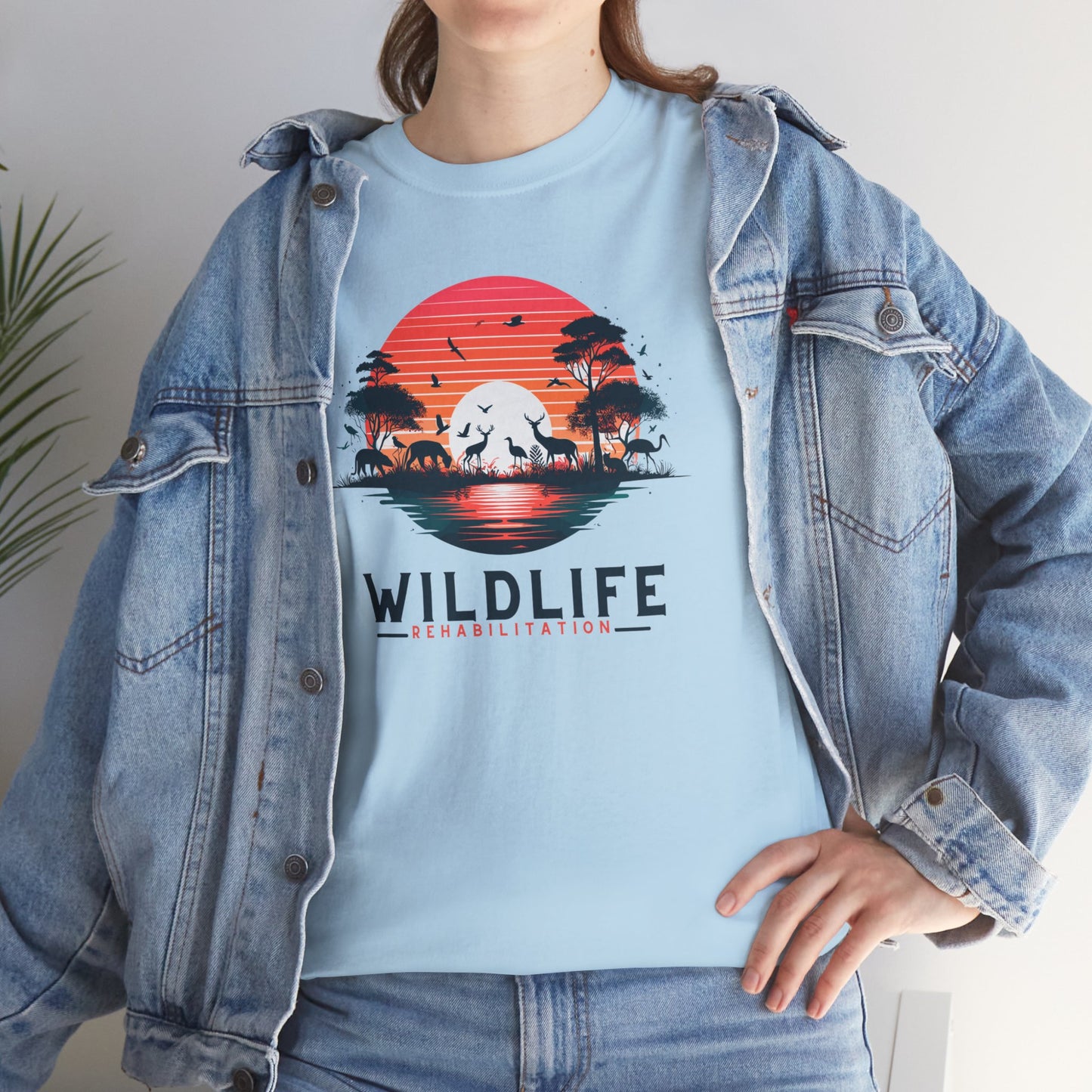 Wildlife Rehabilitation Sunset Silhouette Tee – Embrace Nature’s Serenity