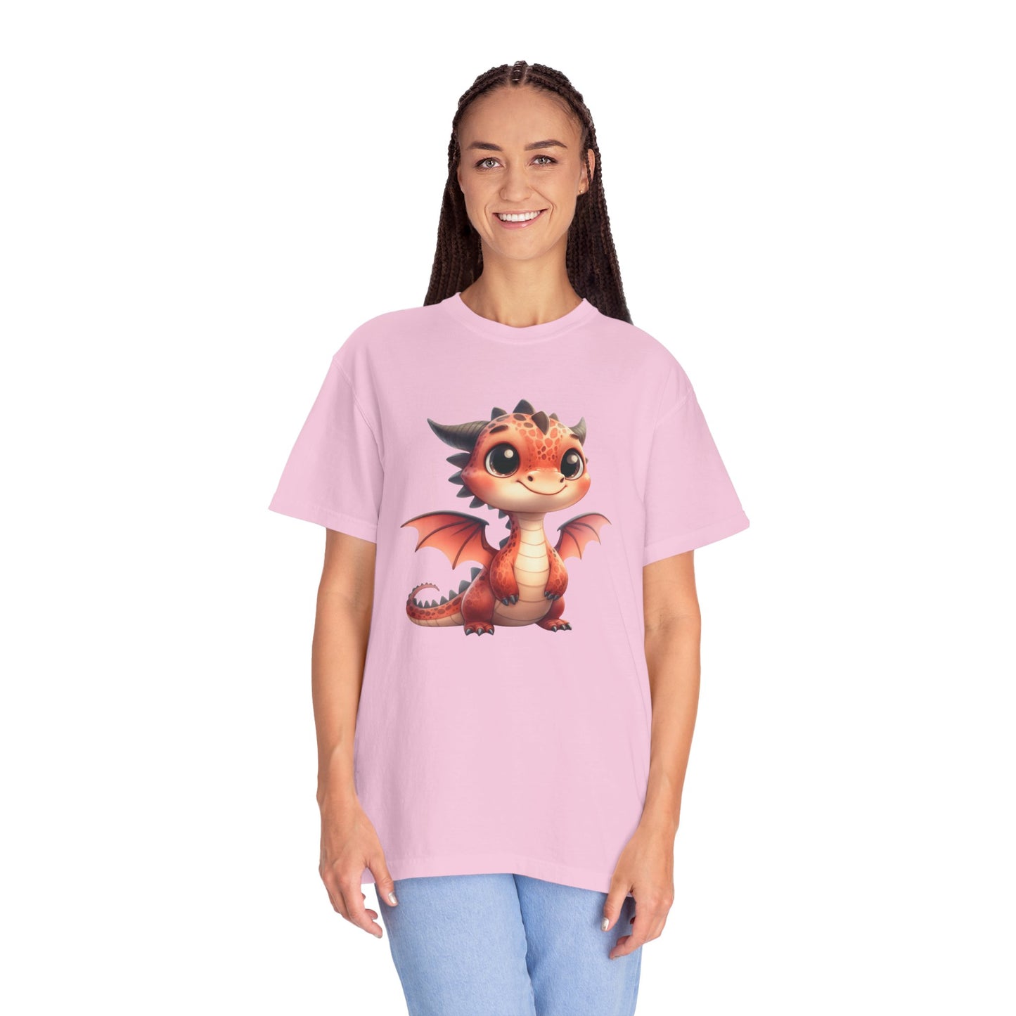 Playful Whimsy Dragon - Unique Cartoon-Style Dragon T-Shirt Design for Fun and Fantasy Lovers