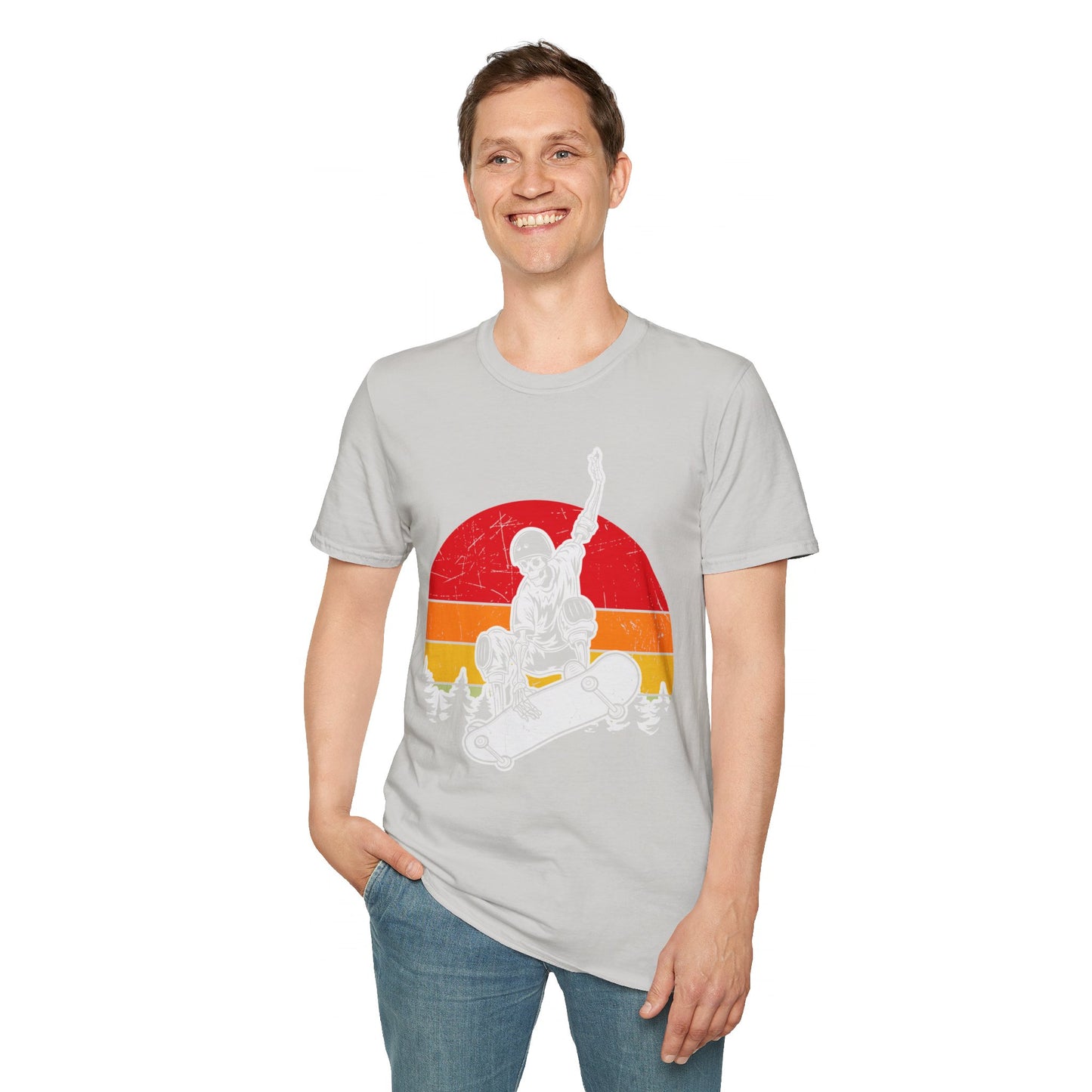 Sunset Skateboarder - Vintage Halloween Unisex T-Shirt