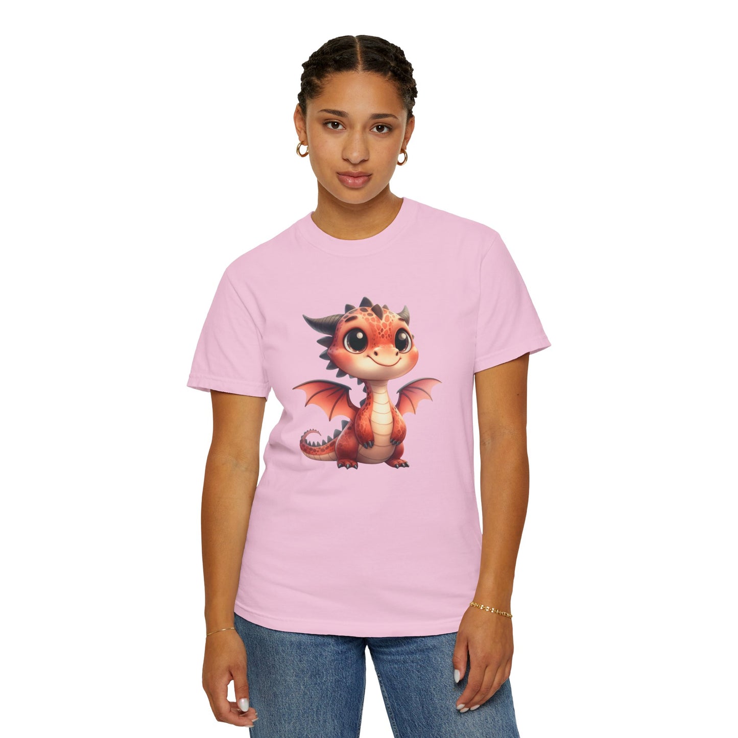 Playful Whimsy Dragon - Unique Cartoon-Style Dragon T-Shirt Design for Fun and Fantasy Lovers
