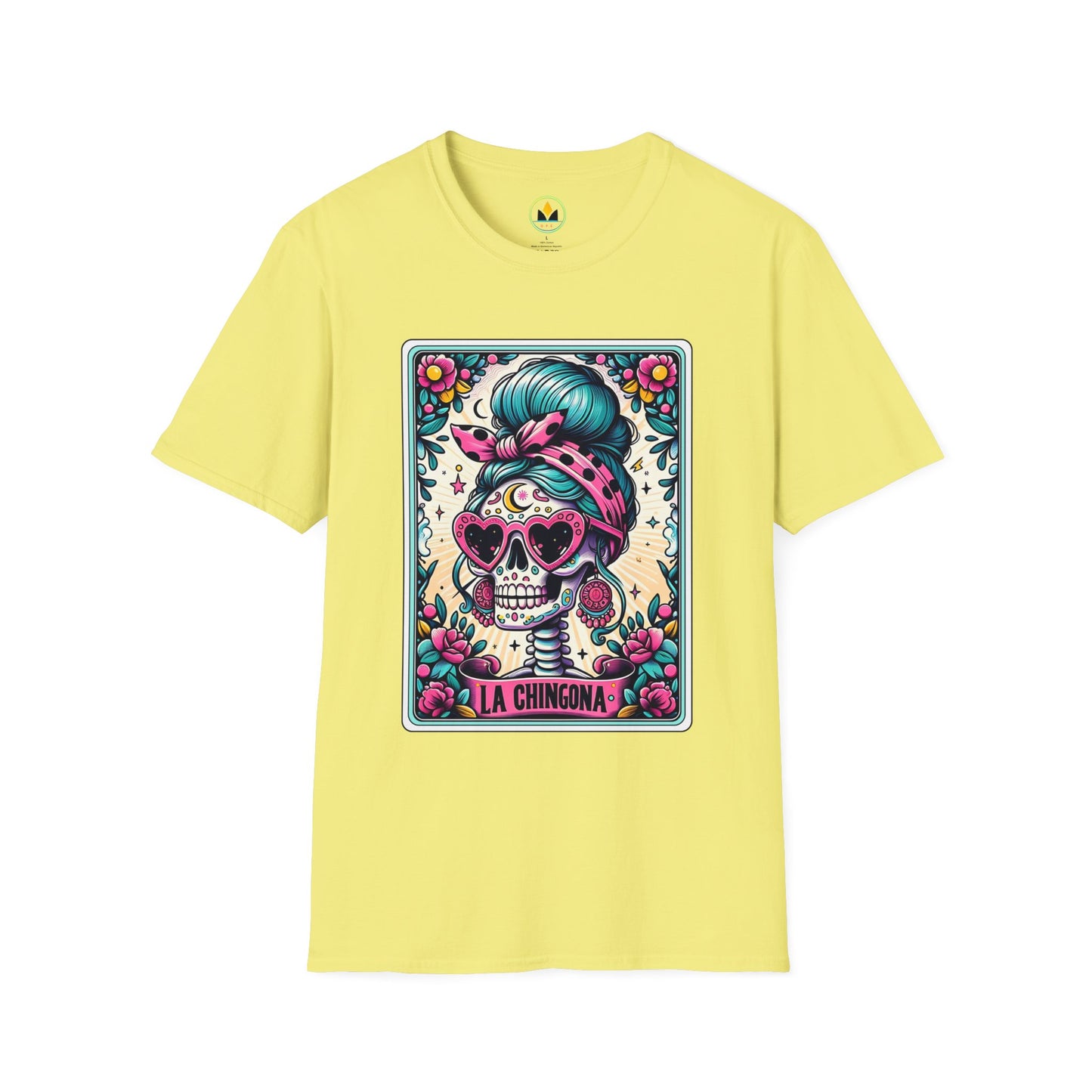Vibrant Sugar Skull T-Shirt - Unique Spooky Halloween Apparel Inspired by Dia de los Muertos