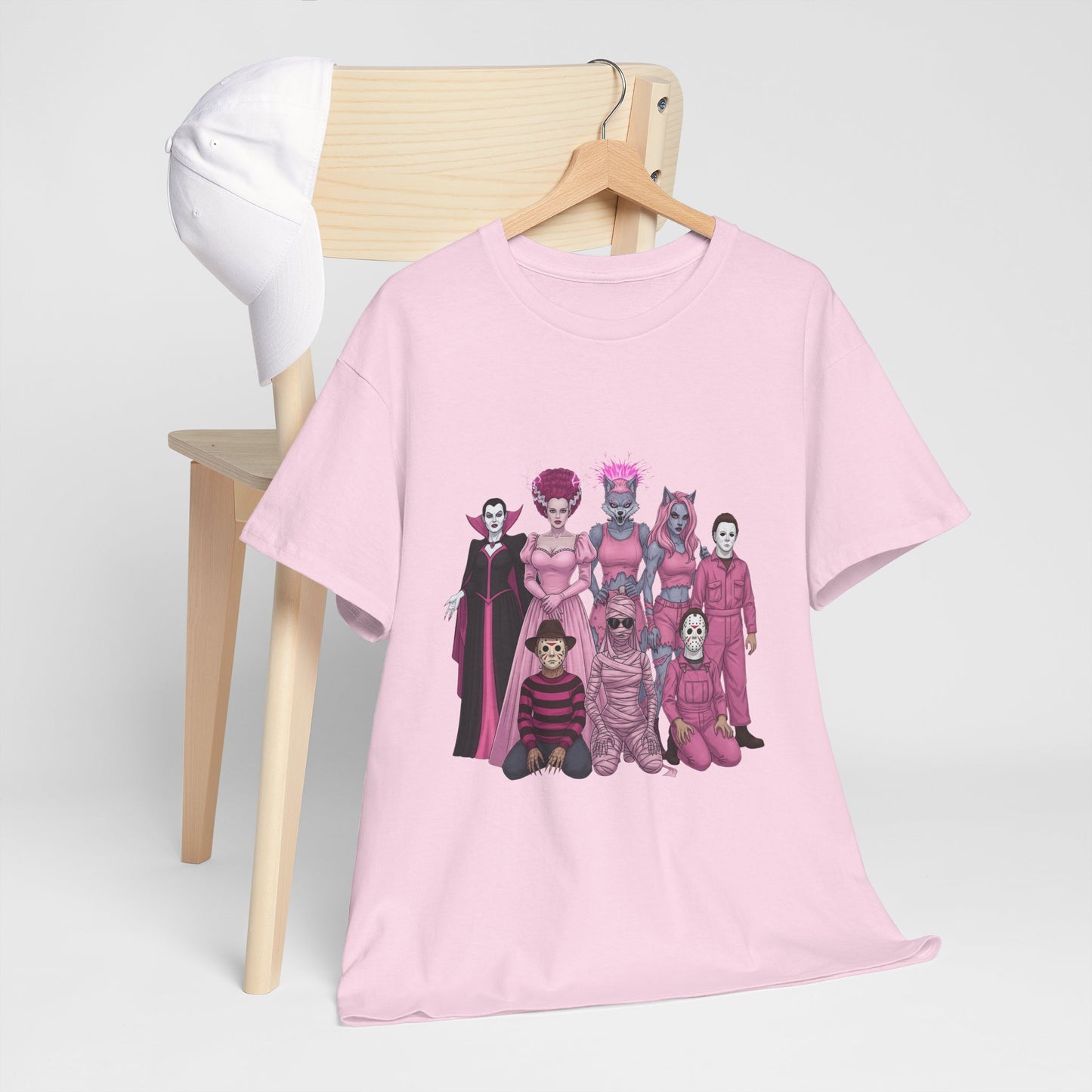 October Horror Pink Awareness Fighting for a Cause Unisex Tee - Breast Cancer Awareness Month