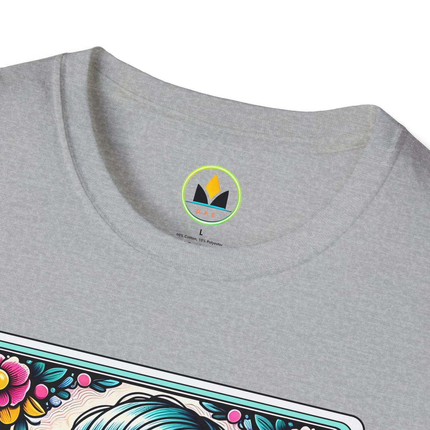 Vibrant Sugar Skull T-Shirt - Unique Spooky Halloween Apparel Inspired by Dia de los Muertos