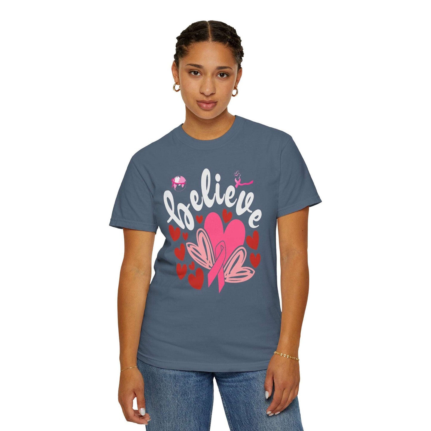 Believe in Love - Breast Cancer Awareness Support Tee