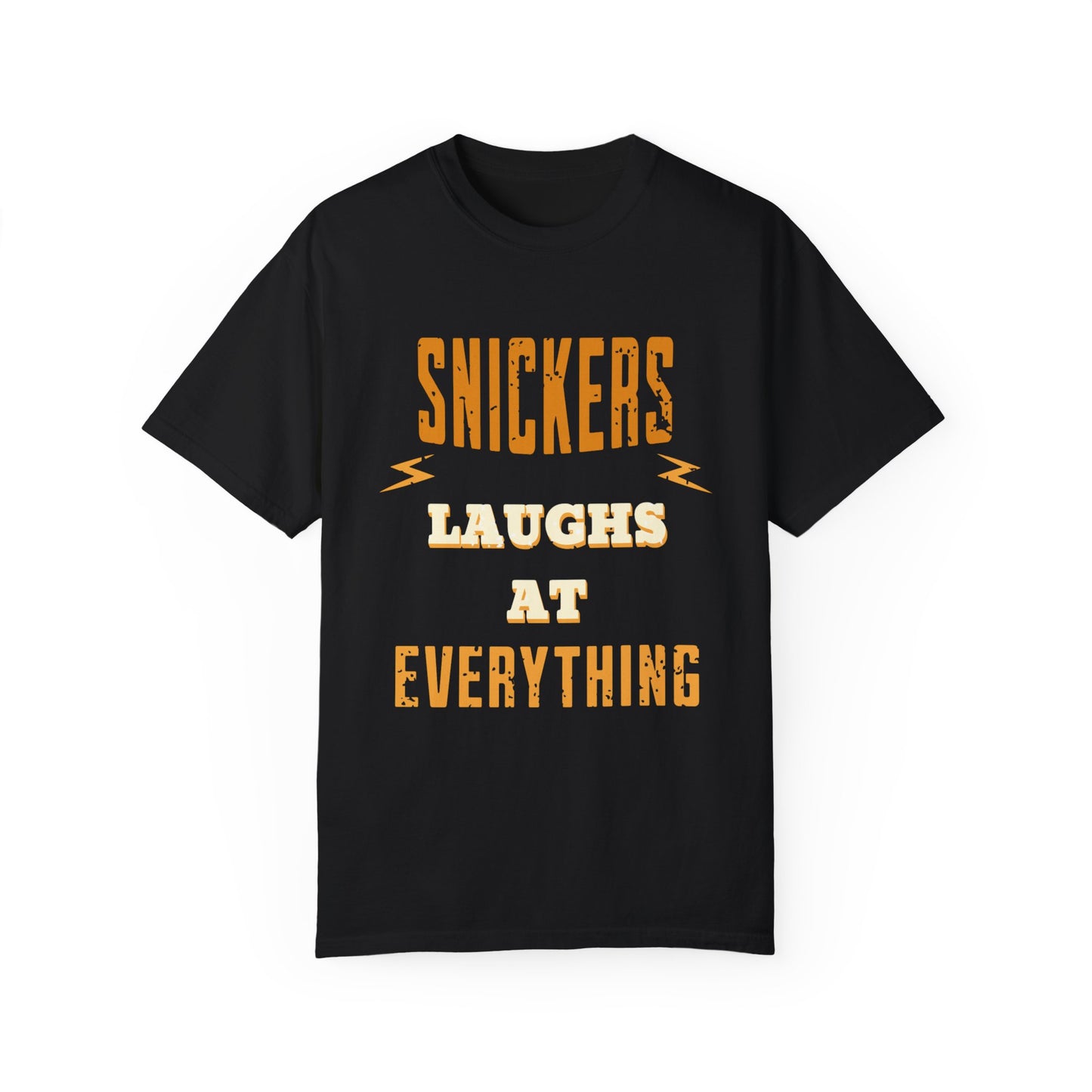 Cheerful 'Laughs at Everything' T-Shirt - coworker/friend Inspired Humorous Fun Shirt