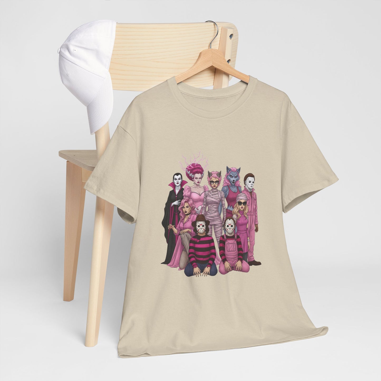 Horror Queens Fighting for a Cause Unisex Tee - Breast Cancer Awareness Month