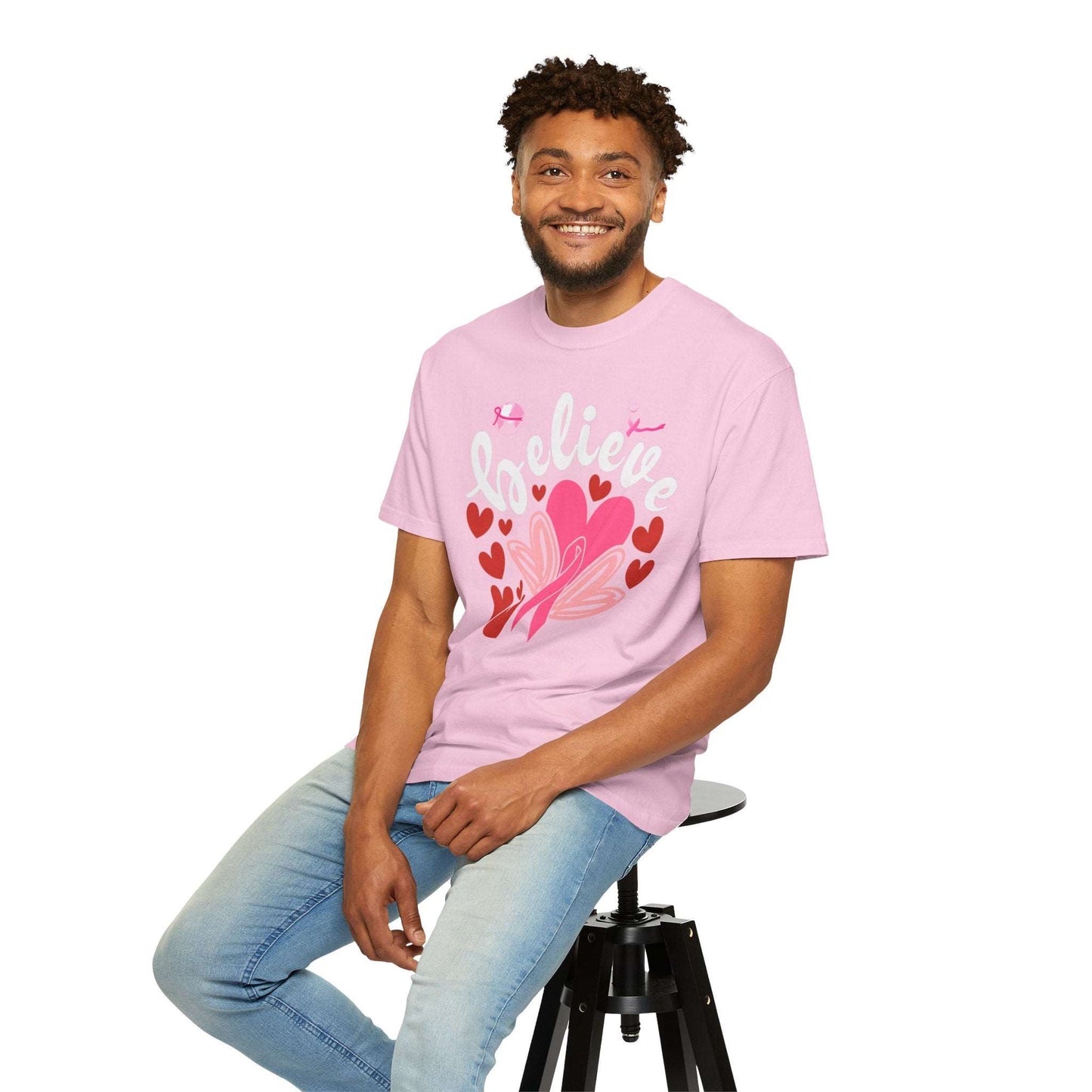 Believe in Love - Breast Cancer Awareness Support Tee