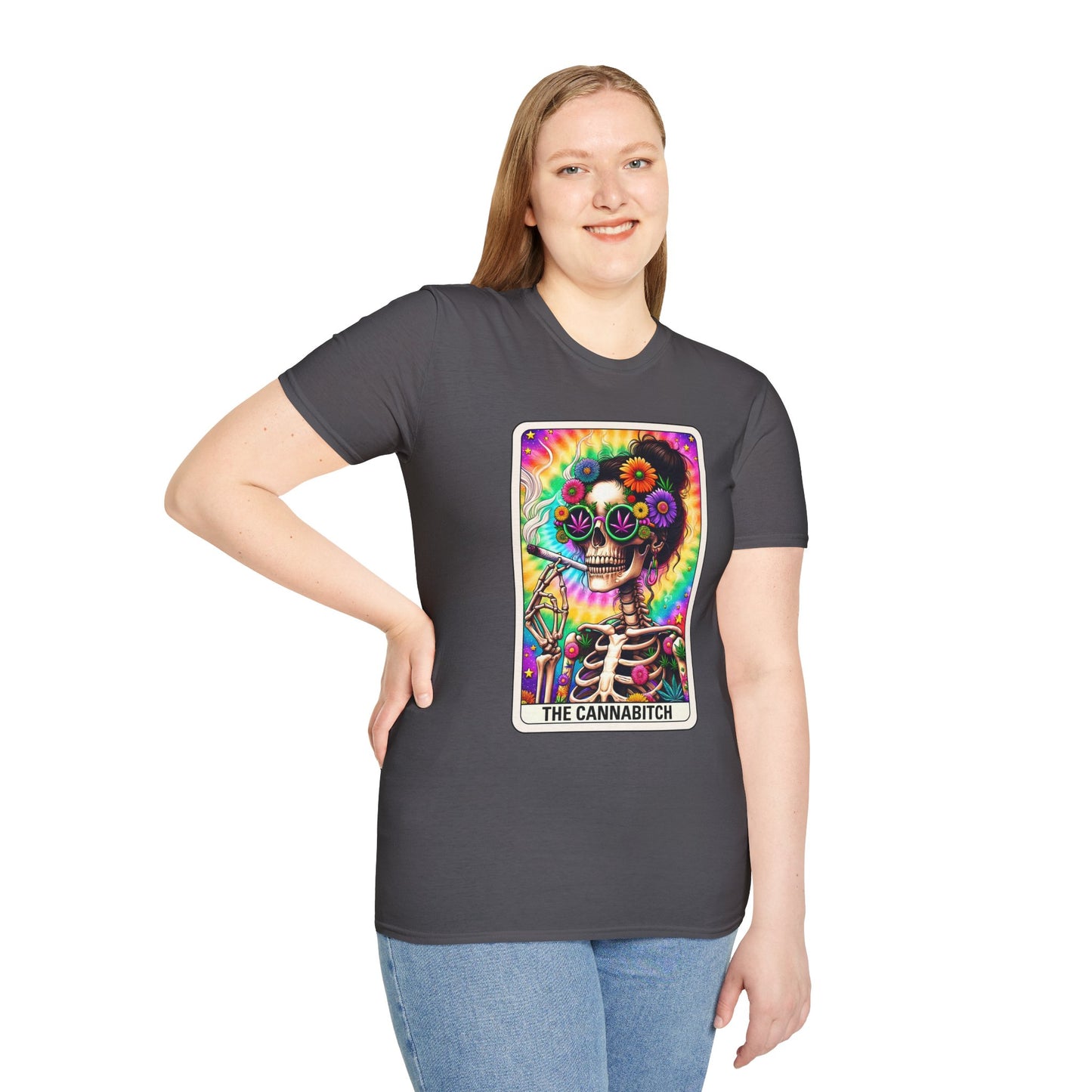 Cannabitch Halloween T-Shirt | Funny Weed Gothic Tee, Spooky Stoner Gift