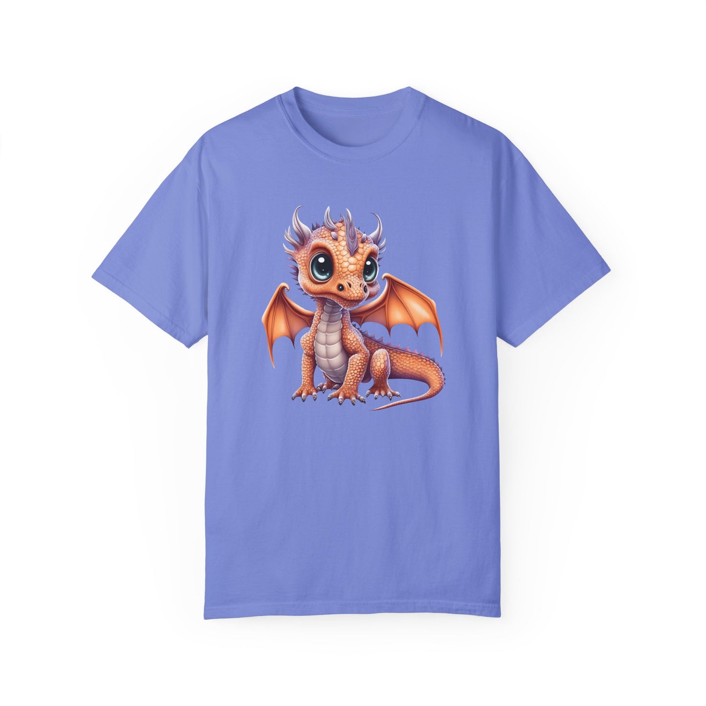 Charming Orange Dragonling T-Shirt Whimsical Fantasy Creature Tee Adorable Dragon Lover Shirt