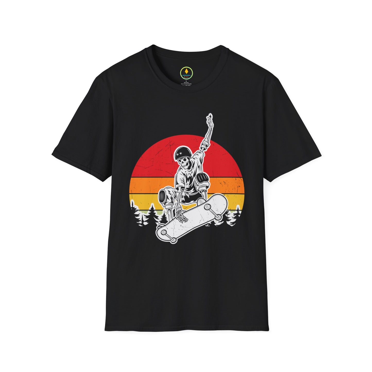 Sunset Skateboarder - Vintage Halloween Unisex T-Shirt