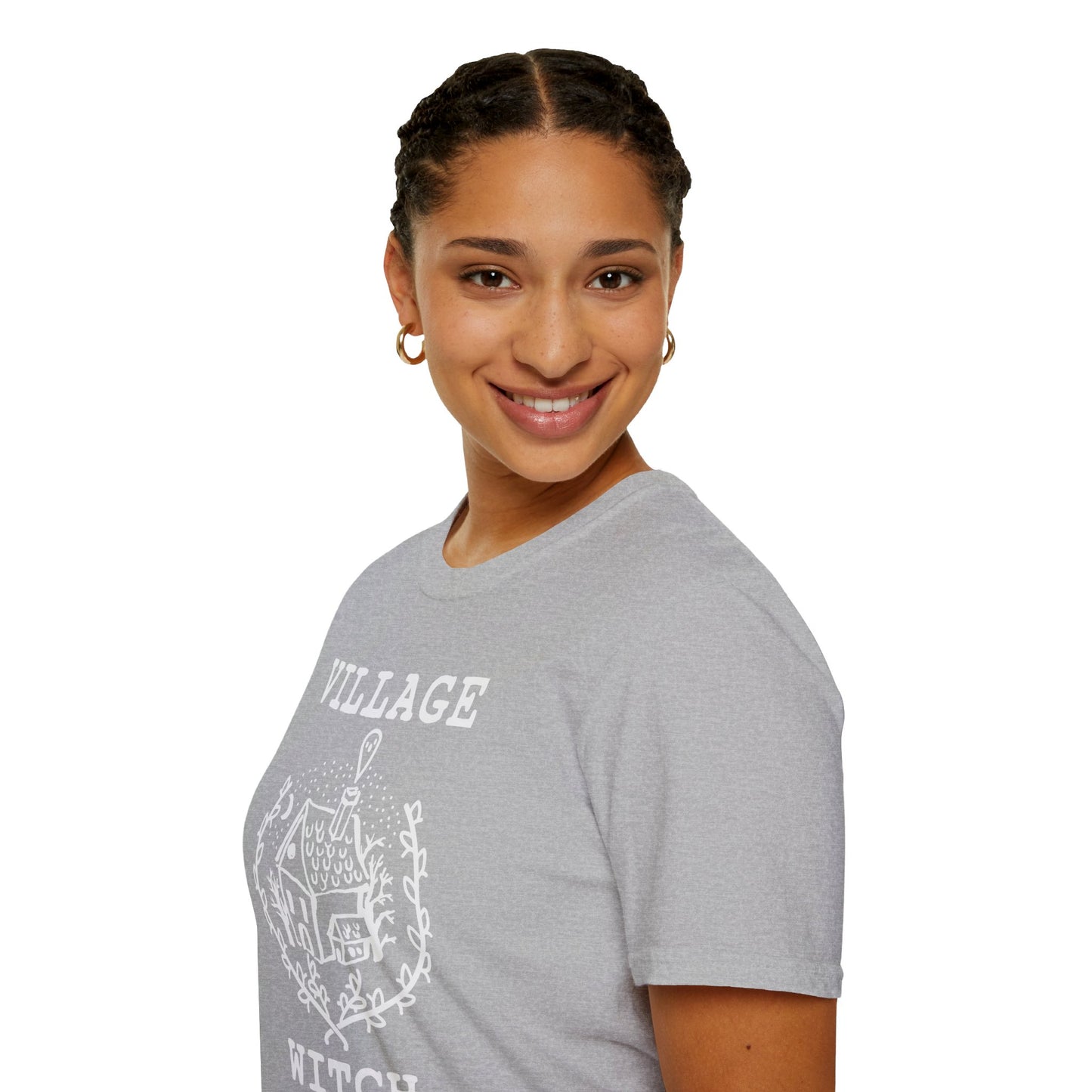Village Witch - Quaint House & Wreath Softstyle T-Shirt