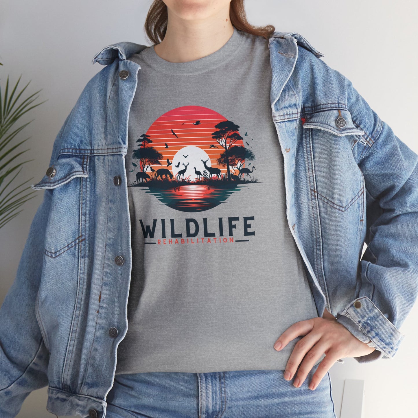 Wildlife Rehabilitation Sunset Silhouette Tee – Embrace Nature’s Serenity