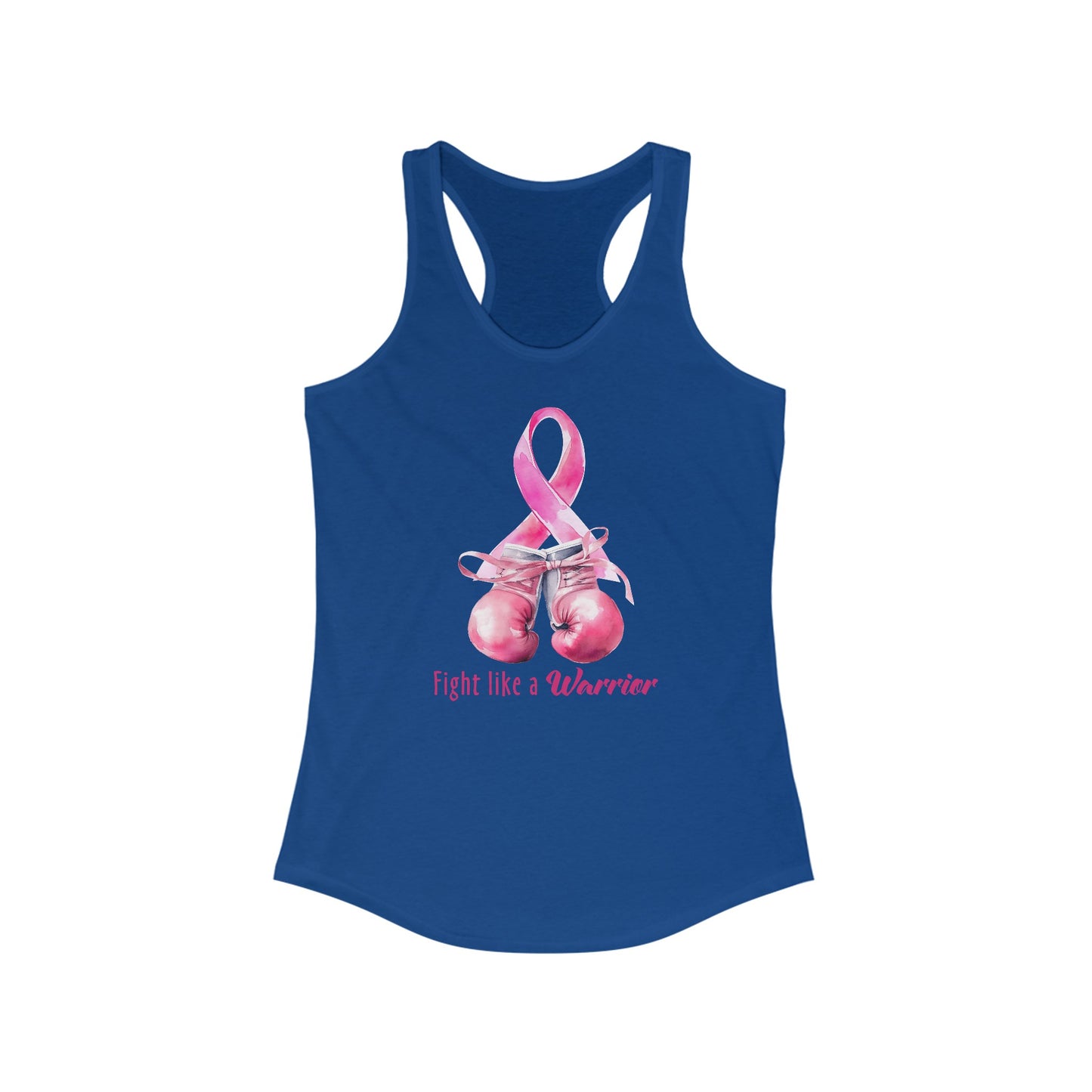 Fight Like a Warrior: Women’s Cancer Awareness Tank Top with Pink Boxing Gloves