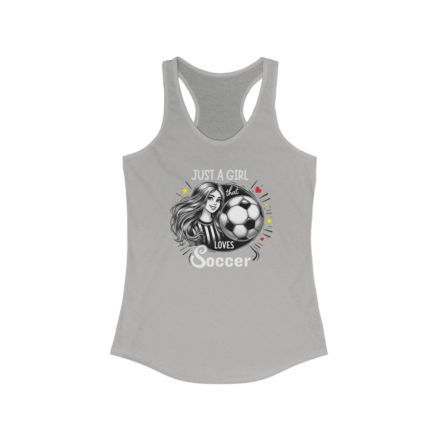 Just a Girl Who Loves Soccer T-Shirt - Female Football Fan Tee - Soccer Passion Shirt - Sporty Girl Casual Top - Athletic Lifestyle Wear