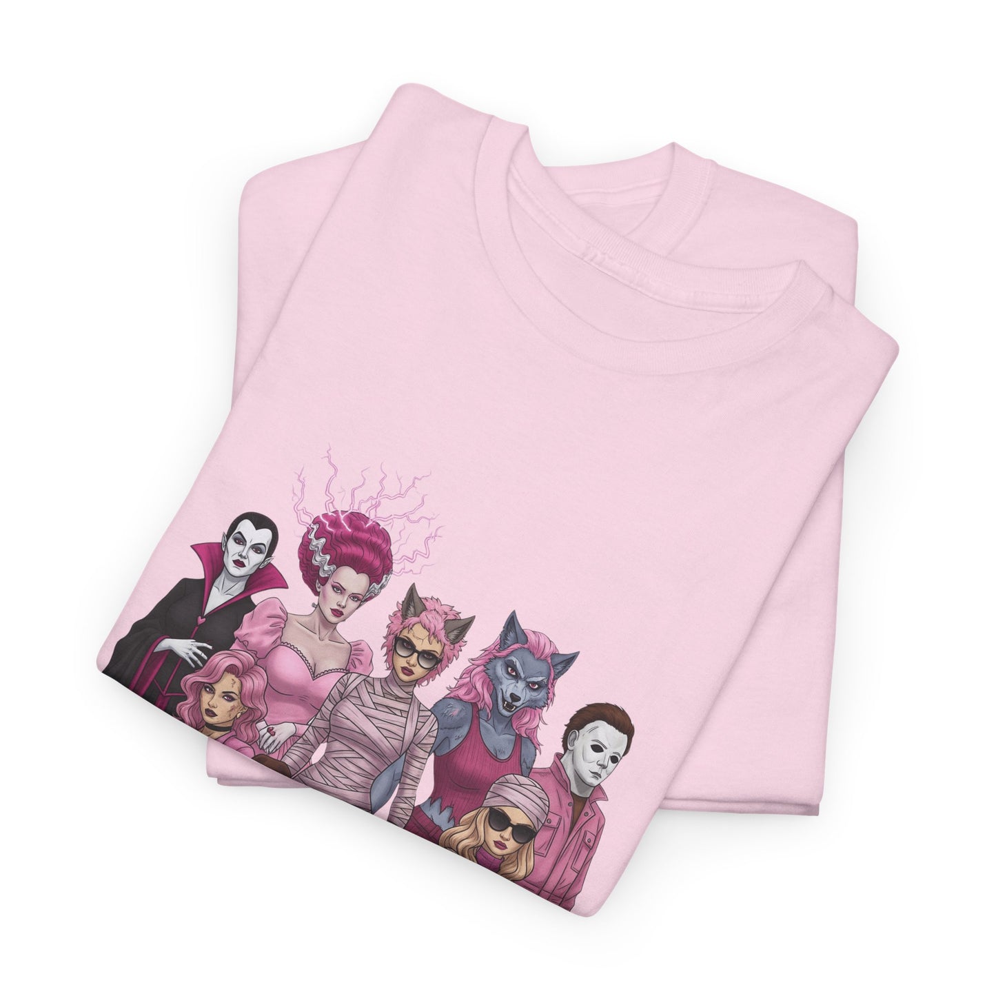 Horror Queens Fighting for a Cause Unisex Tee - Breast Cancer Awareness Month