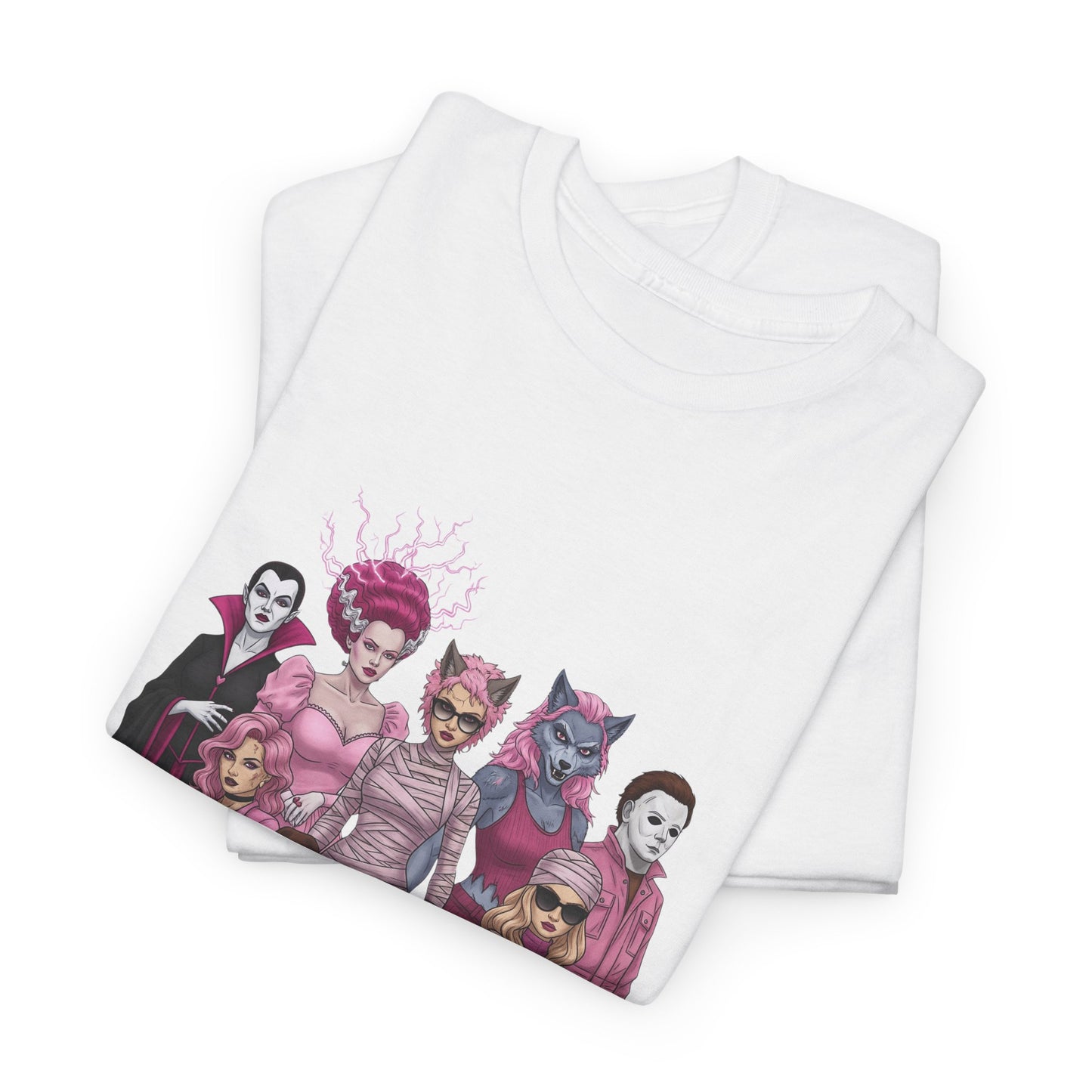Horror Queens Fighting for a Cause Unisex Tee - Breast Cancer Awareness Month