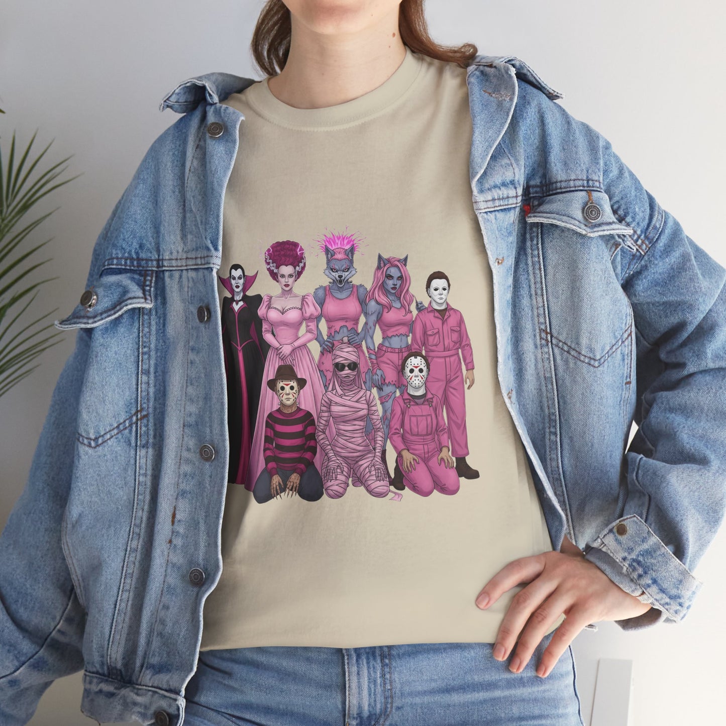 October Horror Pink Awareness Fighting for a Cause Unisex Tee - Breast Cancer Awareness Month