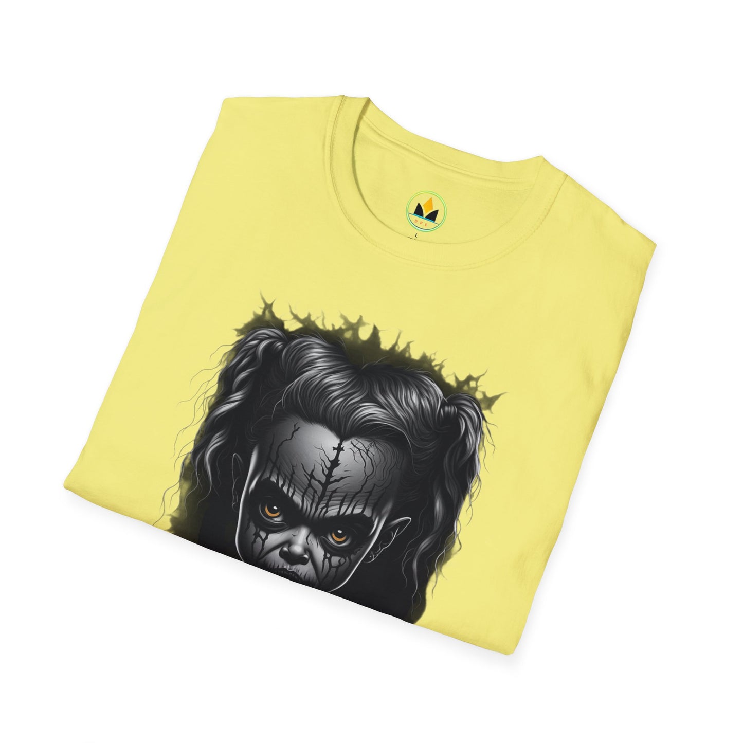 Hauntingly Adorable: Spooky Cute Little Girl Ghost Unisex Softstyle T-Shirt