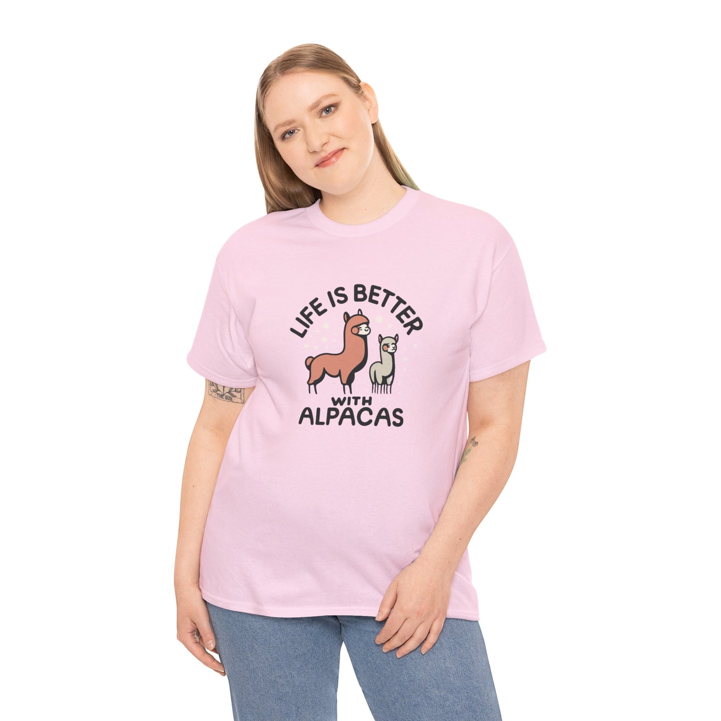 Life is Better with Alpacas - Whimsical T-Shirt for Animal Lover