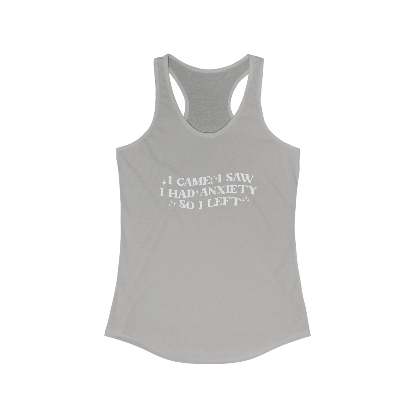Women’s Tank Top - Humorous Anxiety Quote - Bold Text Design - Mental Health Awareness