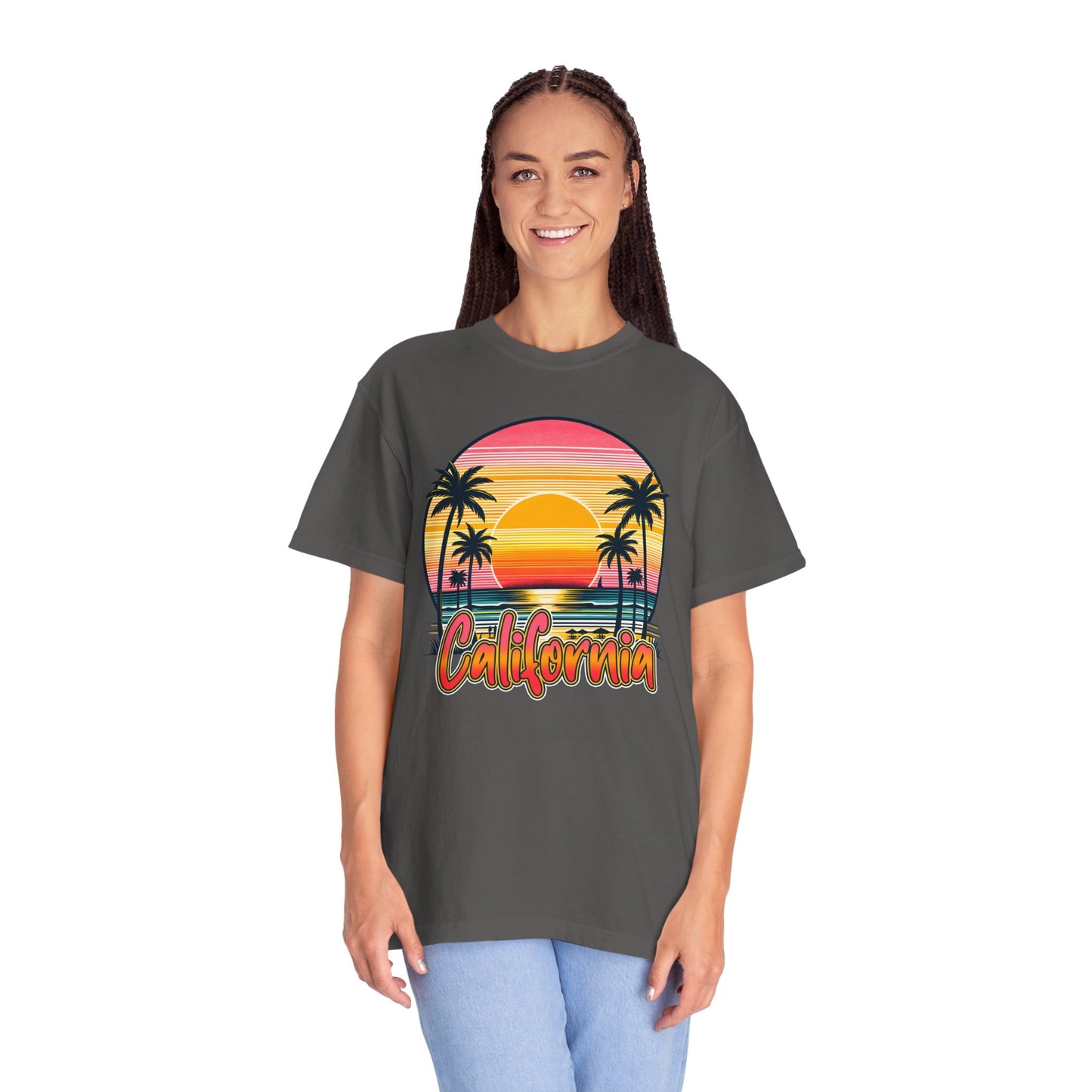 CCalifornia Sunset Palms - Vibrant Beach Vibes T-Shirt