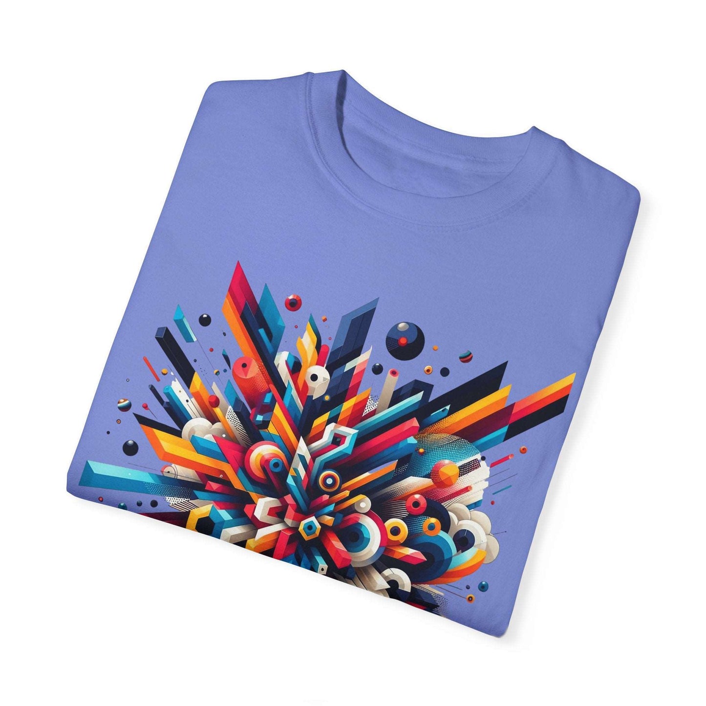 Abstract Geometric Explosion T-Shirt & Hoodie - Vibrant 3D Graphic Art Apparel-min