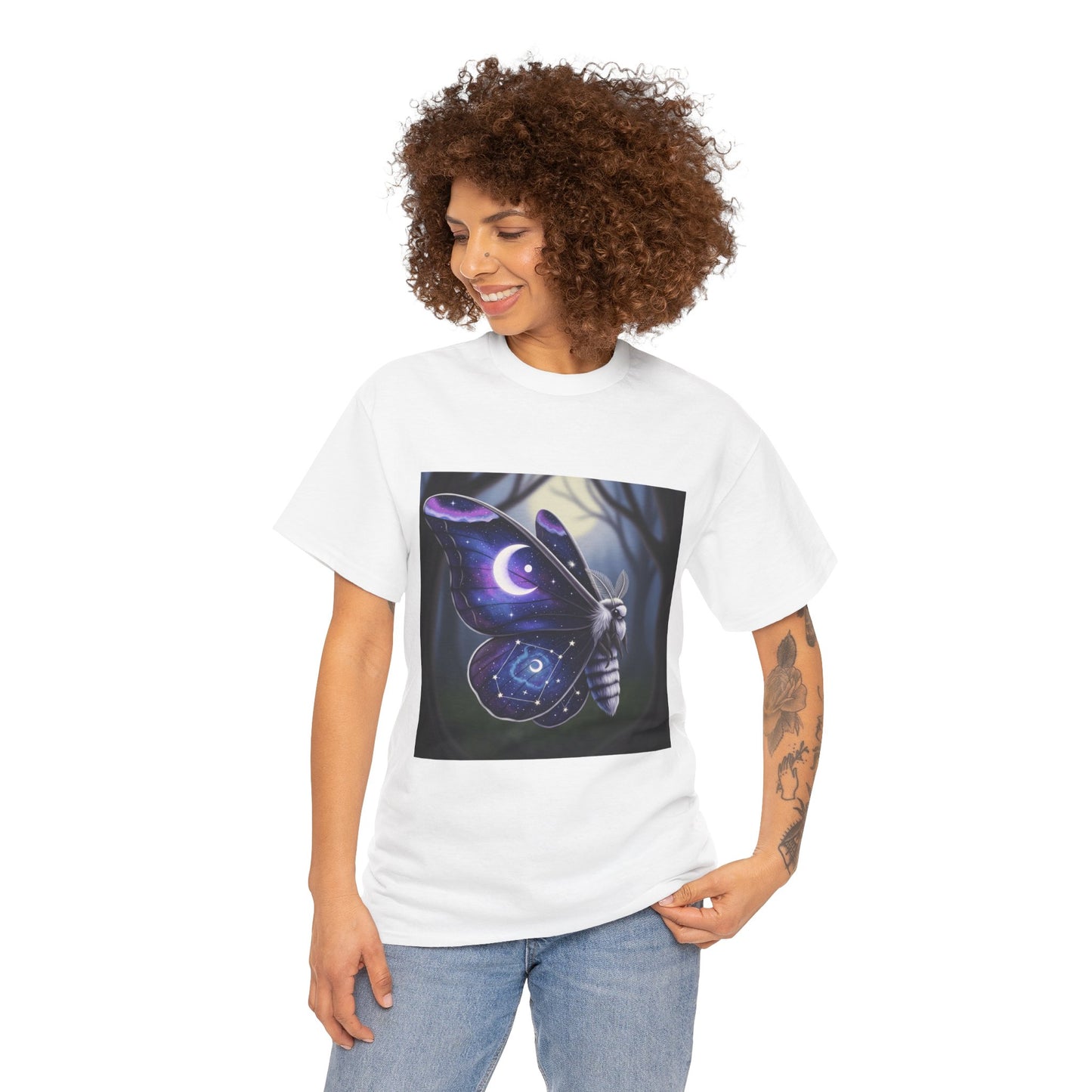 Witchy Galaxy Moth Moon Shirt