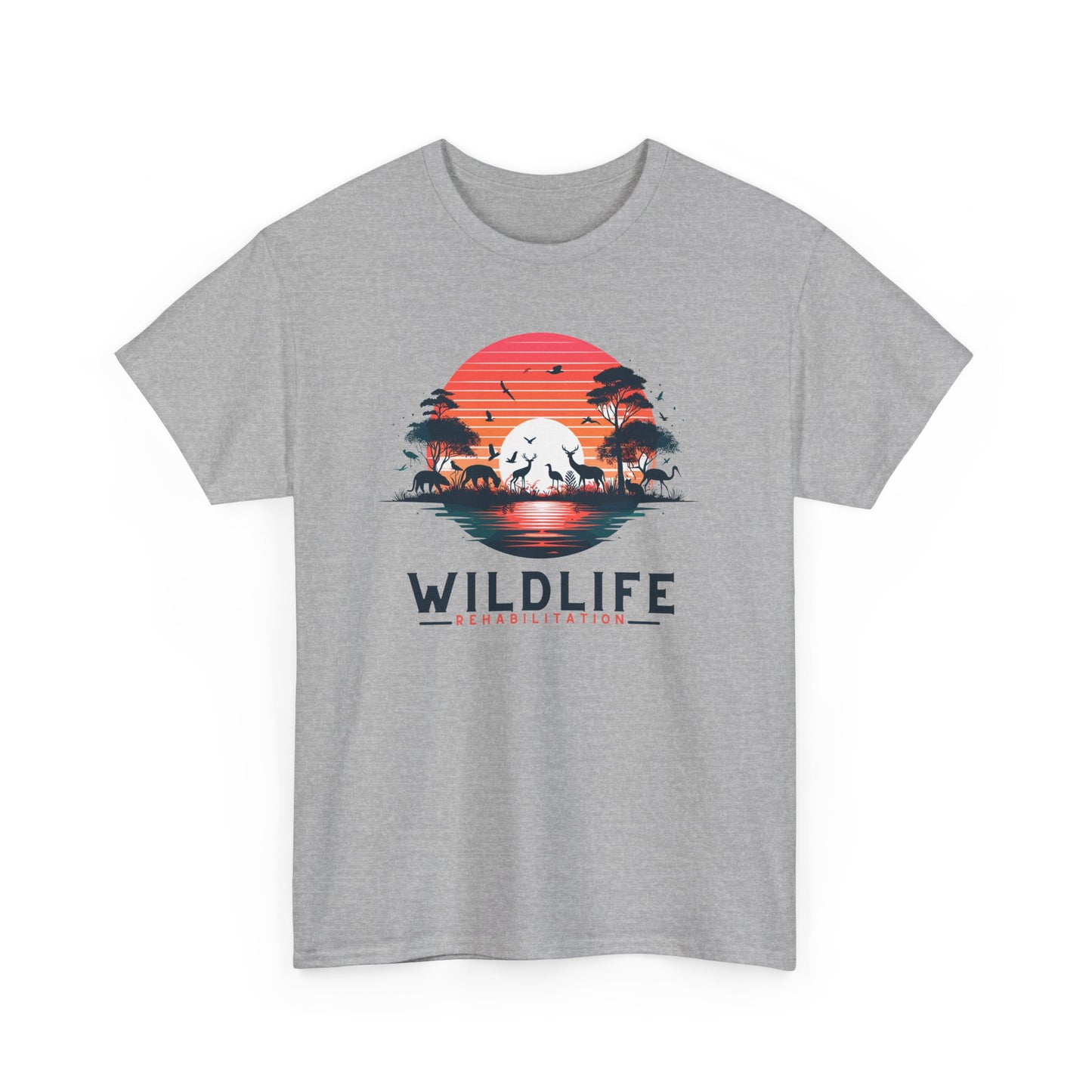 Wildlife Rehabilitation Sunset Silhouette Tee – Embrace Nature’s Serenity
