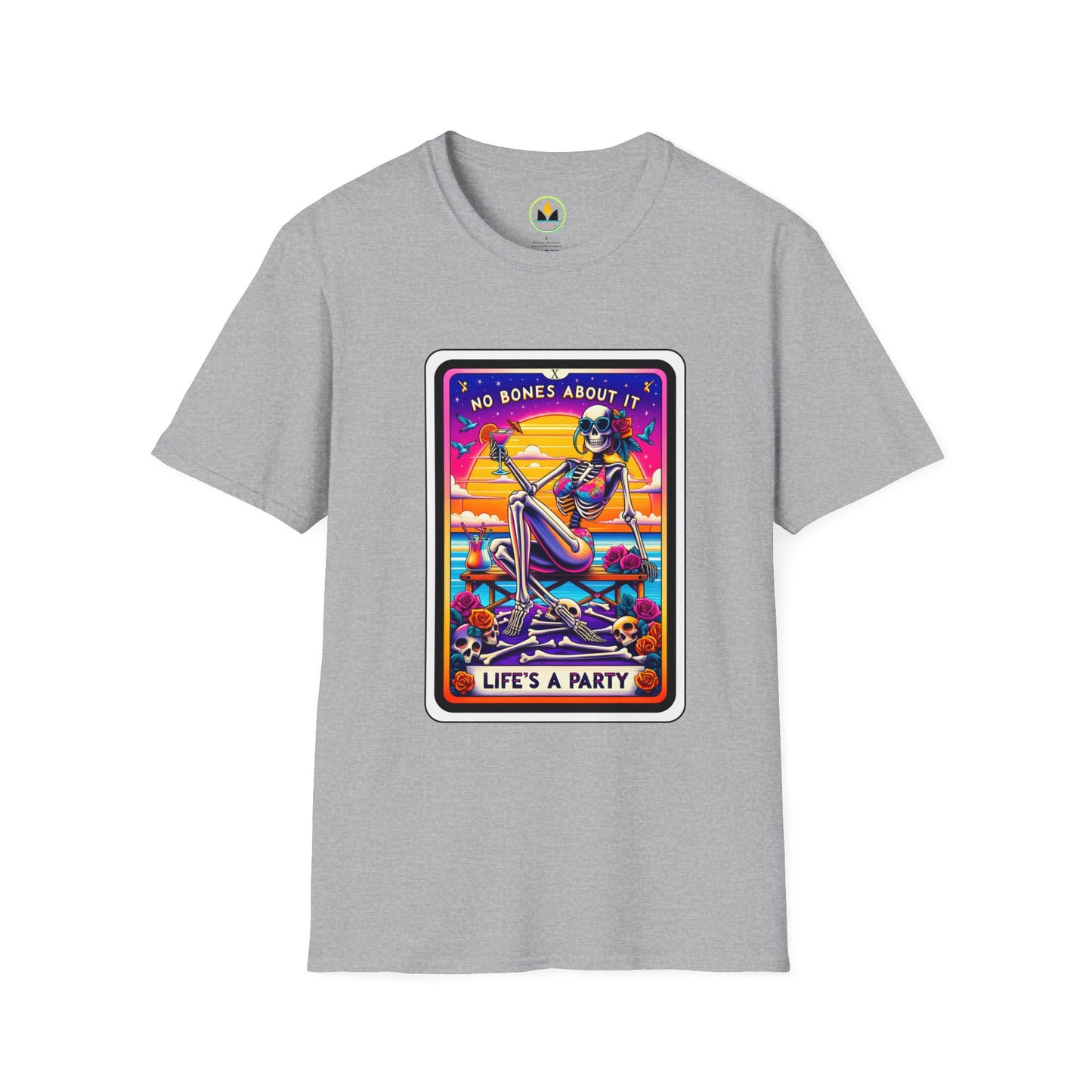 No Bones About It - Life’s A Party: Skeleton Beach Party Halloween T-Shirt