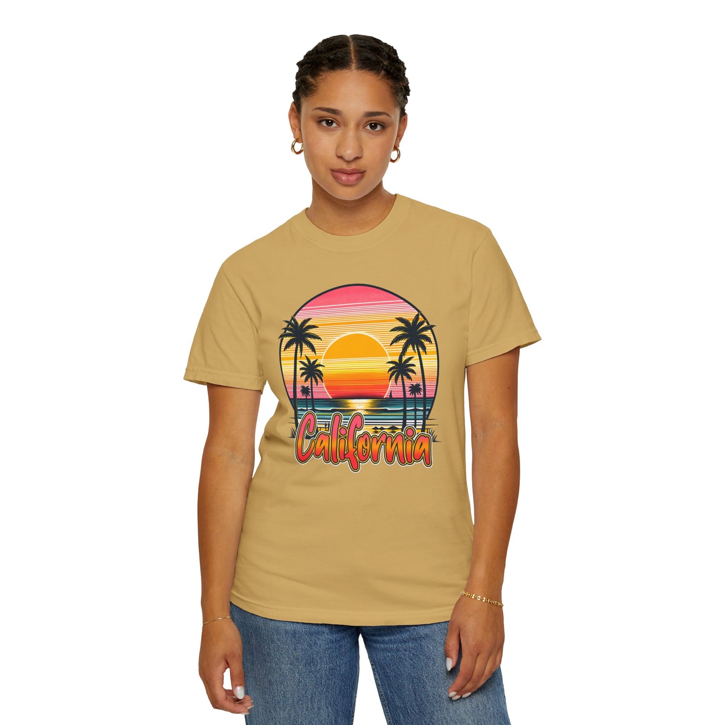 CCalifornia Sunset Palms - Vibrant Beach Vibes T-Shirt