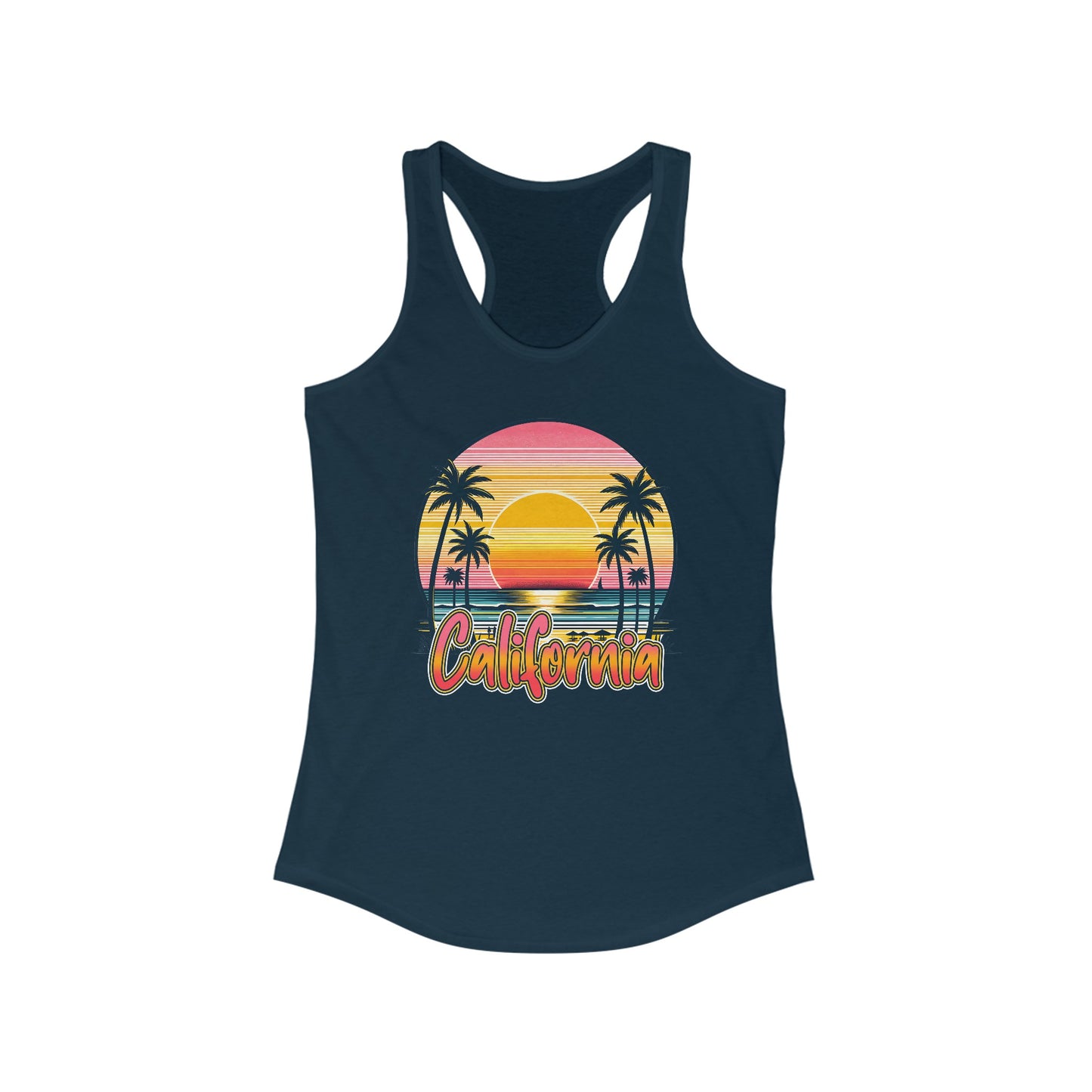 California Sunset Palms Tank Top – Embrace Coastal Vibes in Style