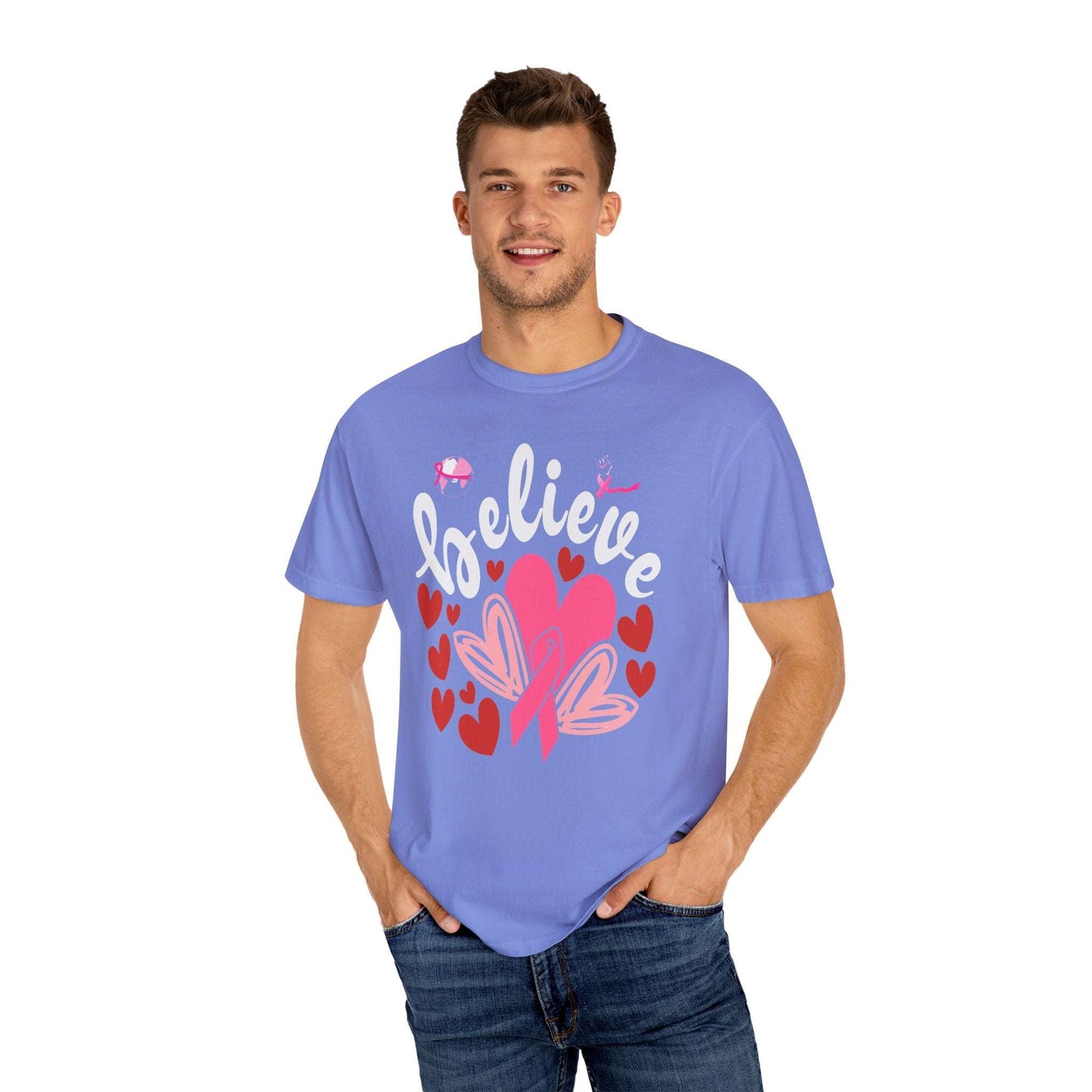 Believe in Love - Breast Cancer Awareness Support Tee