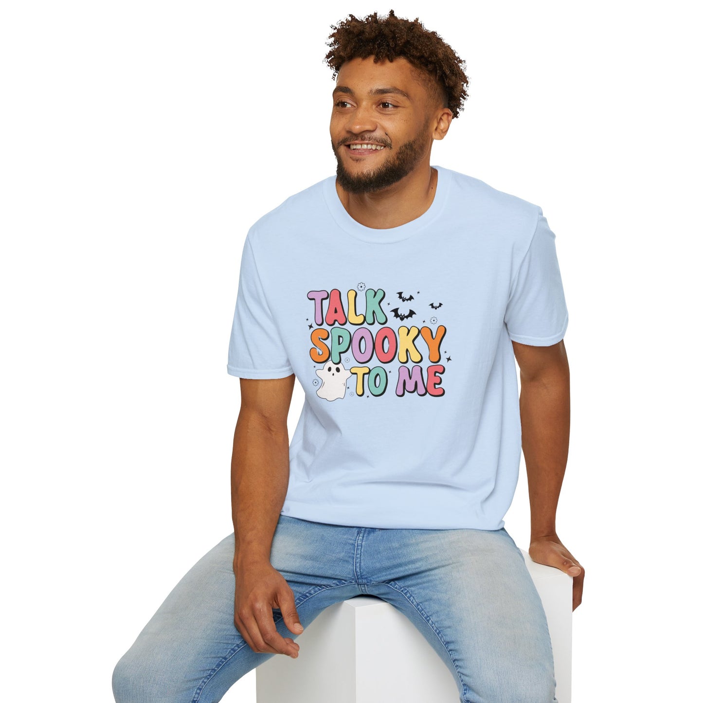TALK SPOOKY TO ME - Fun Halloween Unisex Softstyle T-Shirt