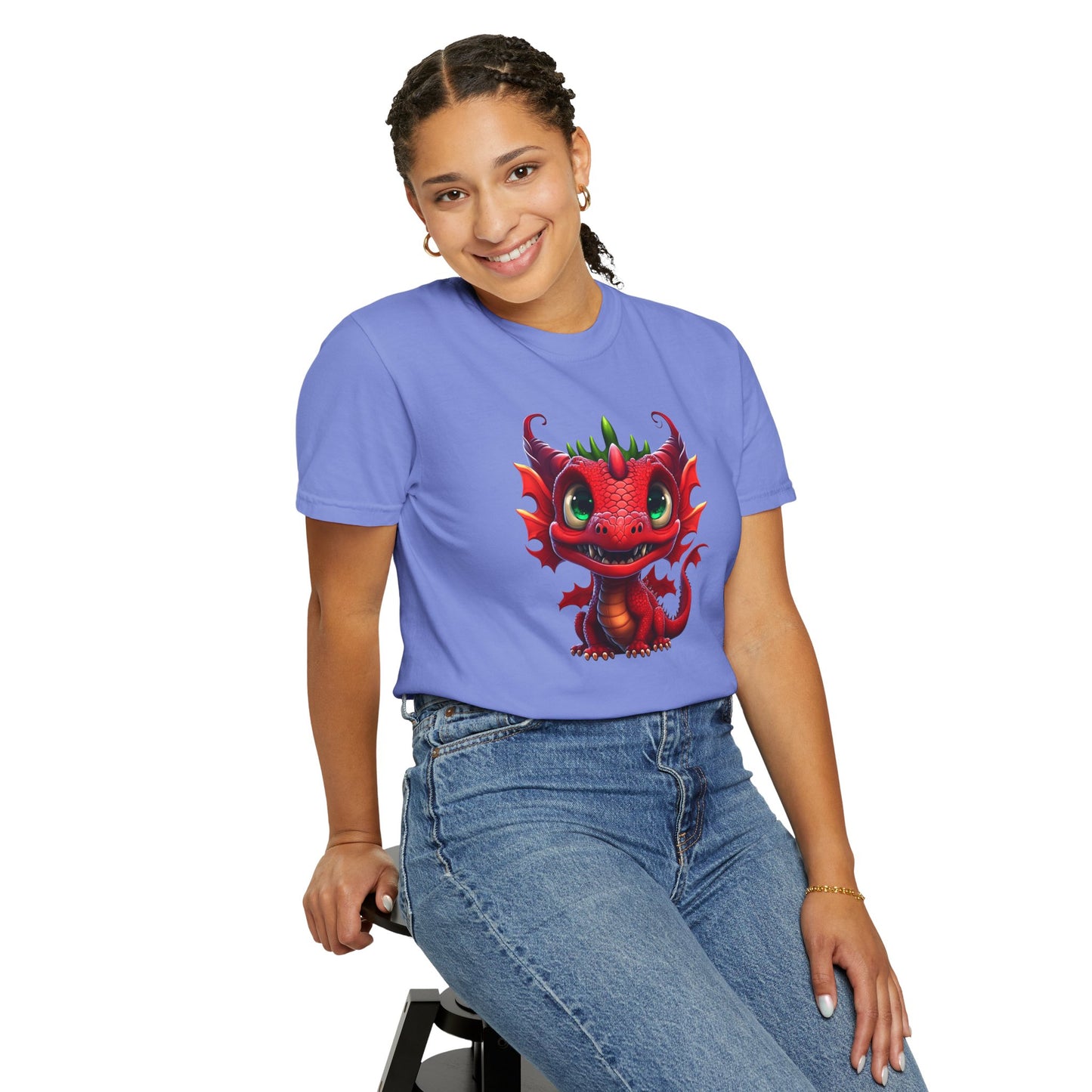 Playful Dragon Delight - Unique Cartoon-Style Dragon T-Shirt Design for Fun and Fantasy Lovers