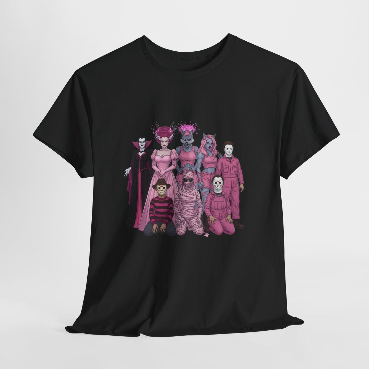 October Horror Pink Awareness Fighting for a Cause Unisex Tee - Breast Cancer Awareness Month