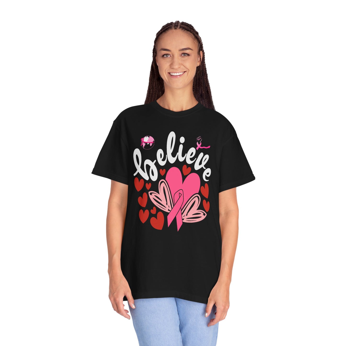 Believe in Love - Breast Cancer Awareness Support Tee