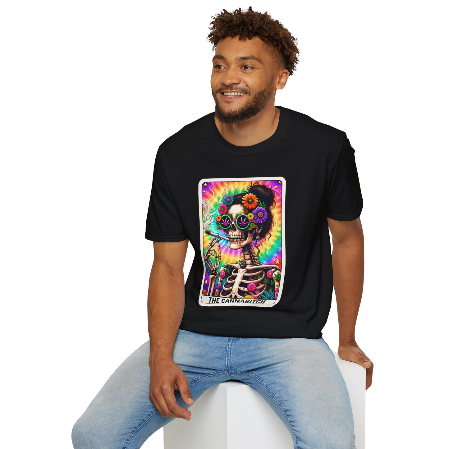 Cannabitch Halloween T-Shirt | Funny Weed Gothic Tee, Spooky Stoner Gift