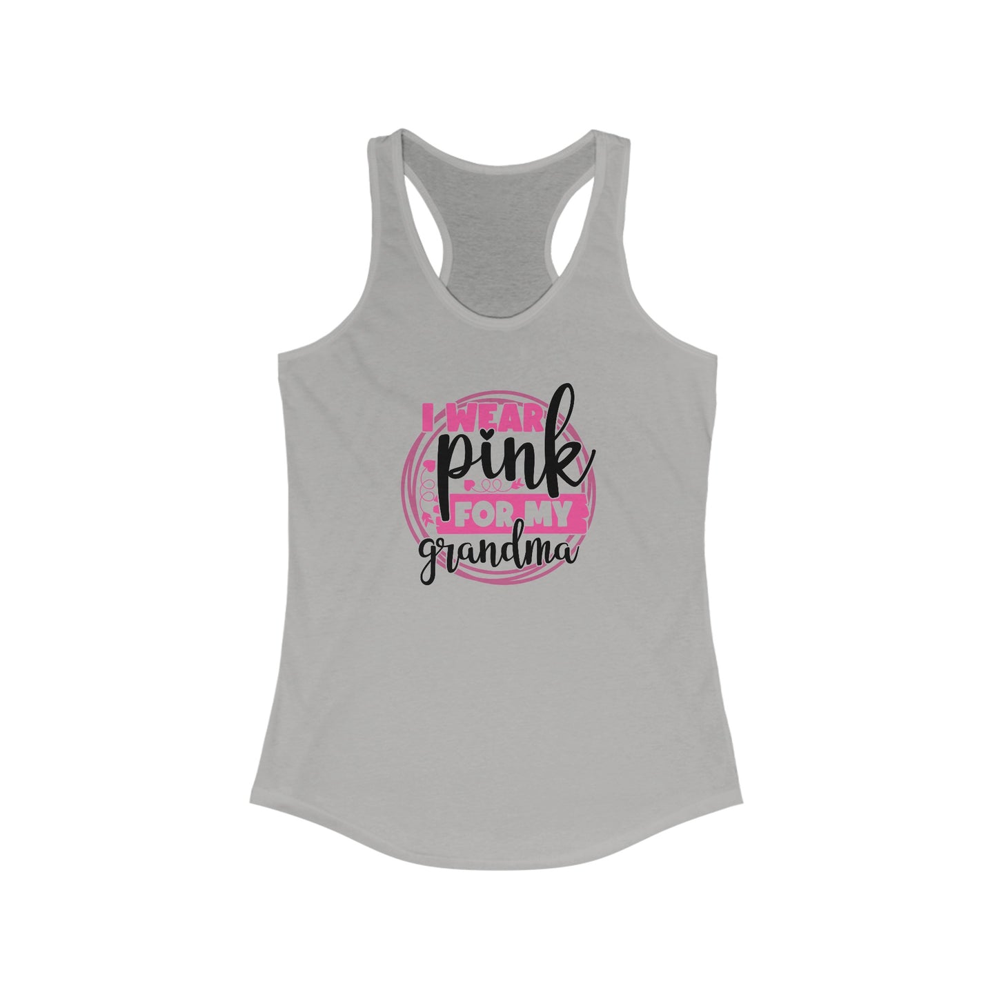 Empowering Women’s Cancer Awareness Tank Top - ‘I Wear Pink For My Grandma’