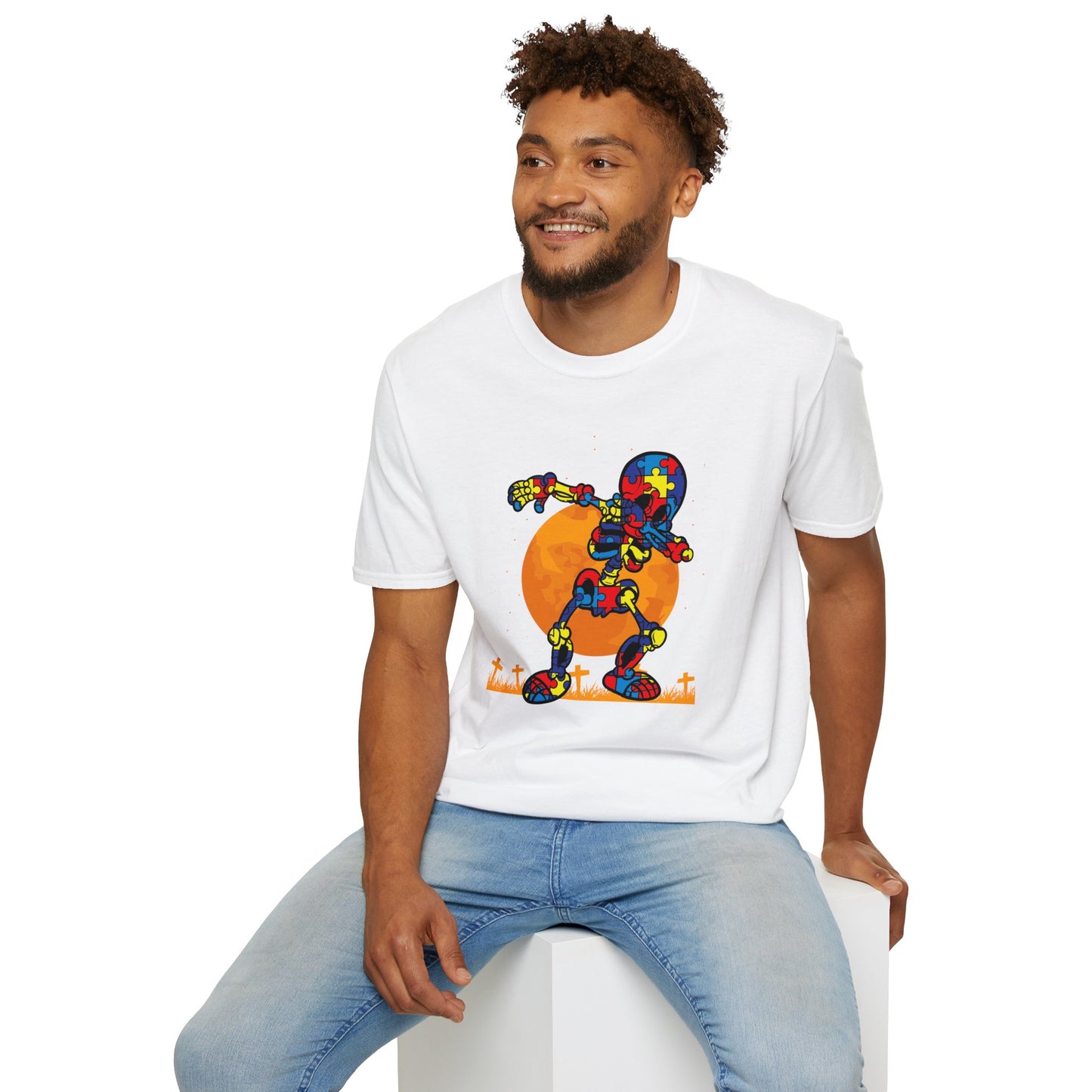 Autism Awareness Halloween Hero Tee - Embrace Uniqueness & Celebrate Differences Unisex Softstyle