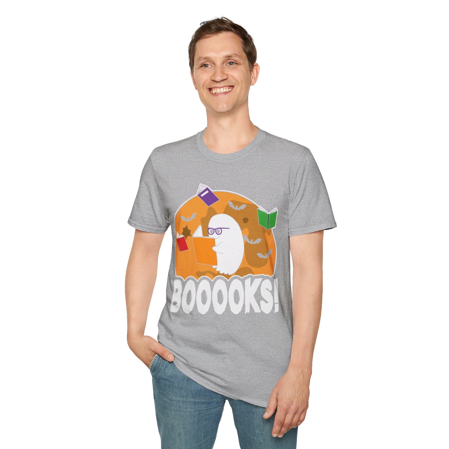 Ghostly Reader - Spooky Halloween BOOOOKS! Tee