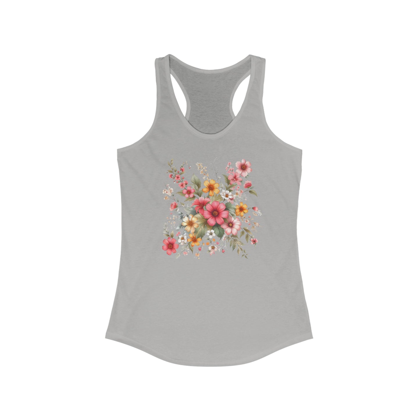 Women’s Tank Top - ‘Blooming Elegance’ - A Vibrant Expression of Floral Love