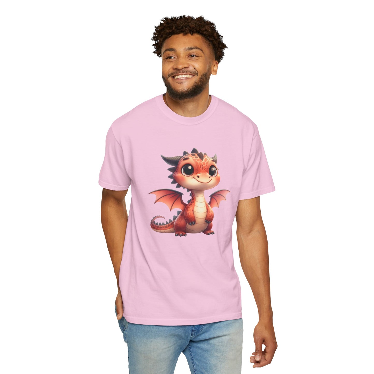 Playful Whimsy Dragon - Unique Cartoon-Style Dragon T-Shirt Design for Fun and Fantasy Lovers