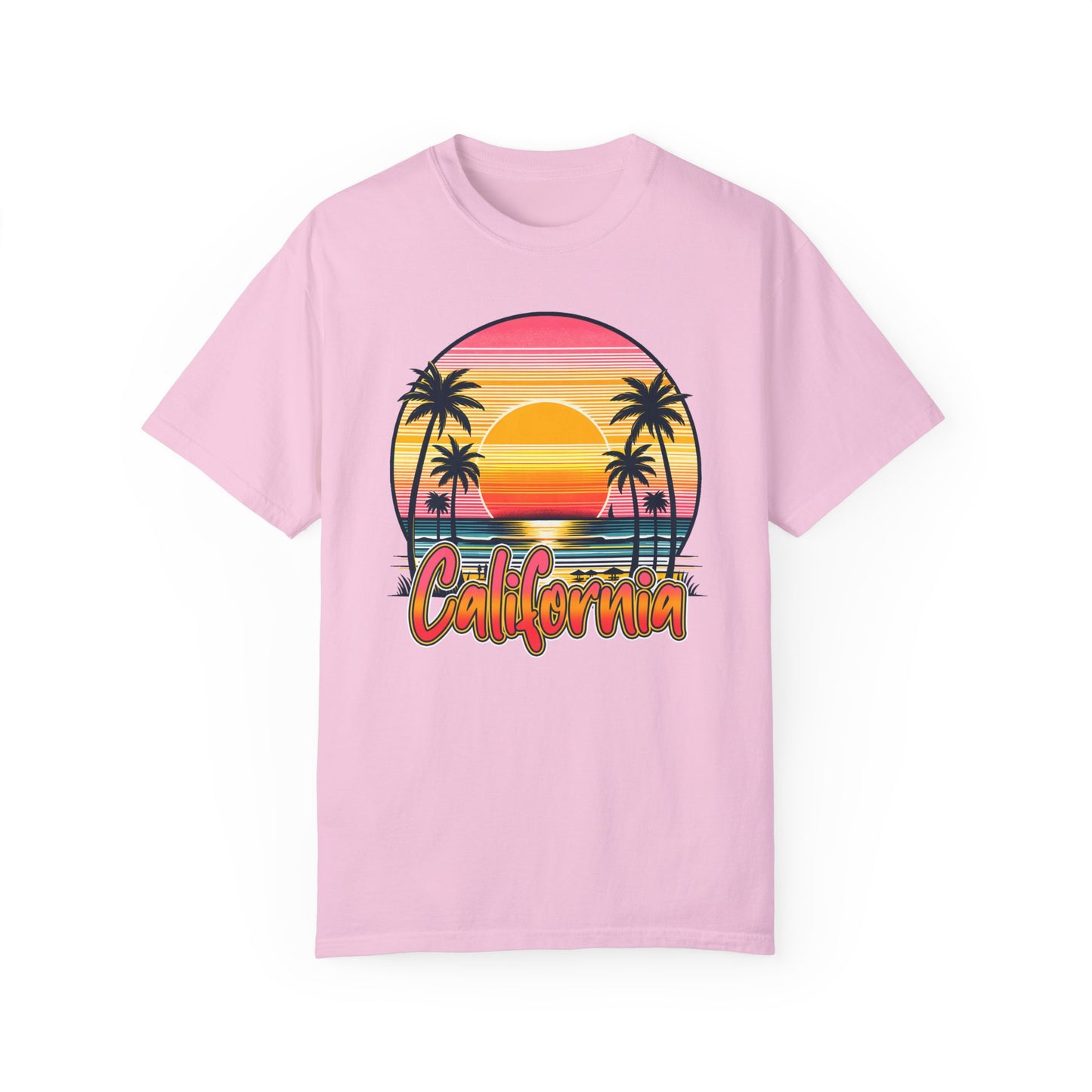 CCalifornia Sunset Palms - Vibrant Beach Vibes T-Shirt