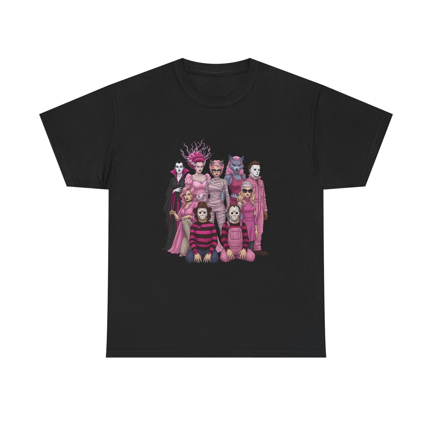 Horror Queens Fighting for a Cause Unisex Tee - Breast Cancer Awareness Month