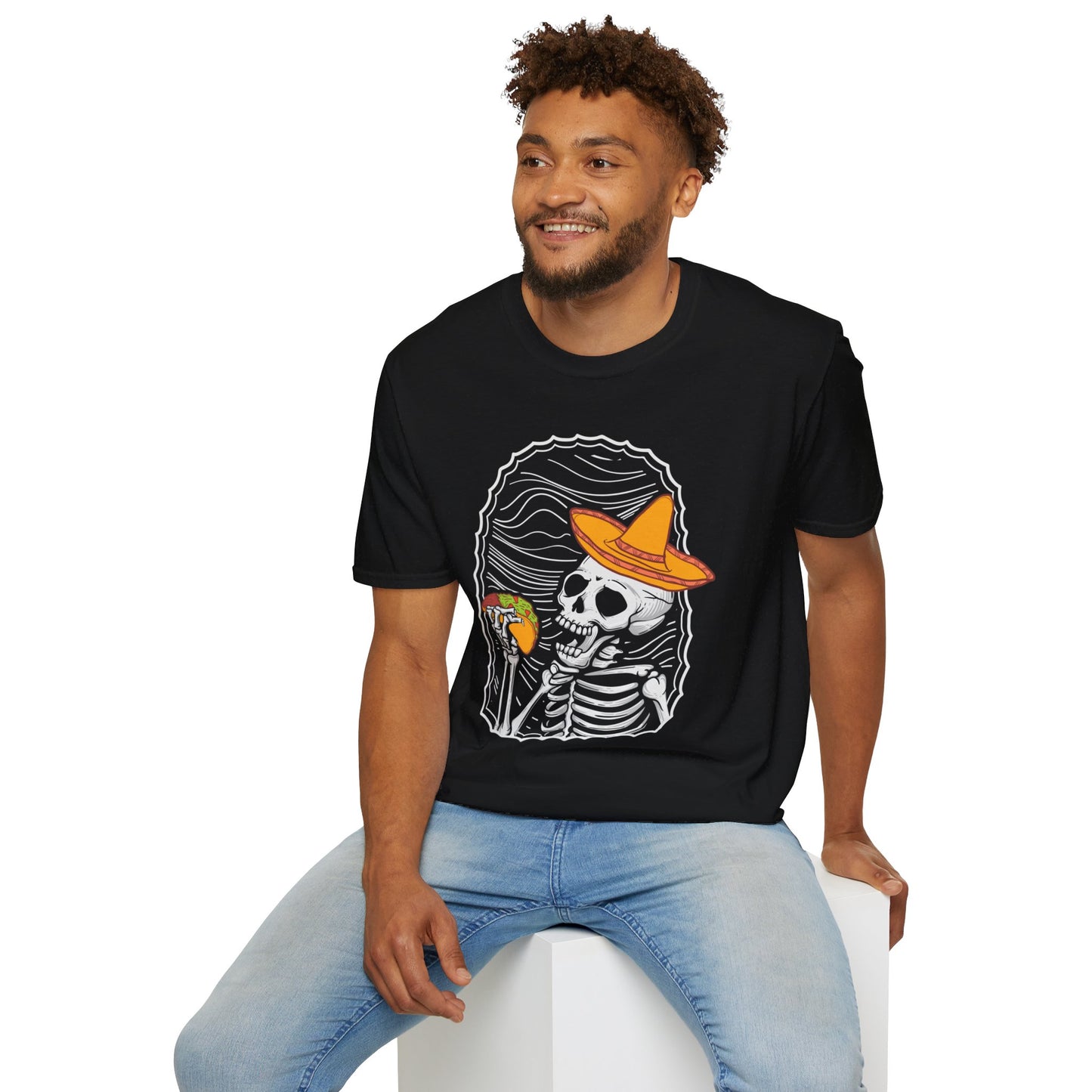 Fiesta of Frights - Sombrero Skeleton Taco Halloween Unisex T-Shirt