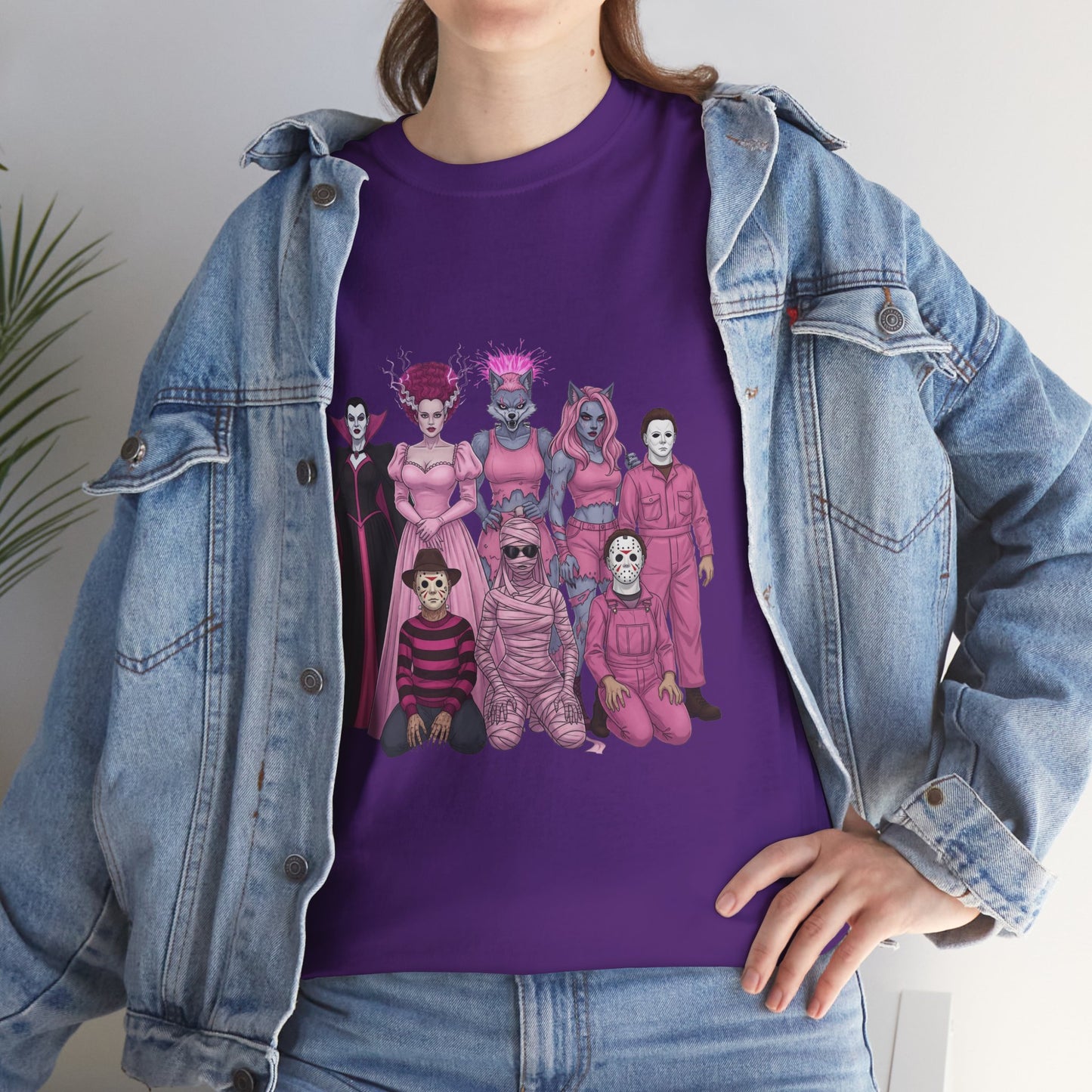 October Horror Pink Awareness Fighting for a Cause Unisex Tee - Breast Cancer Awareness Month